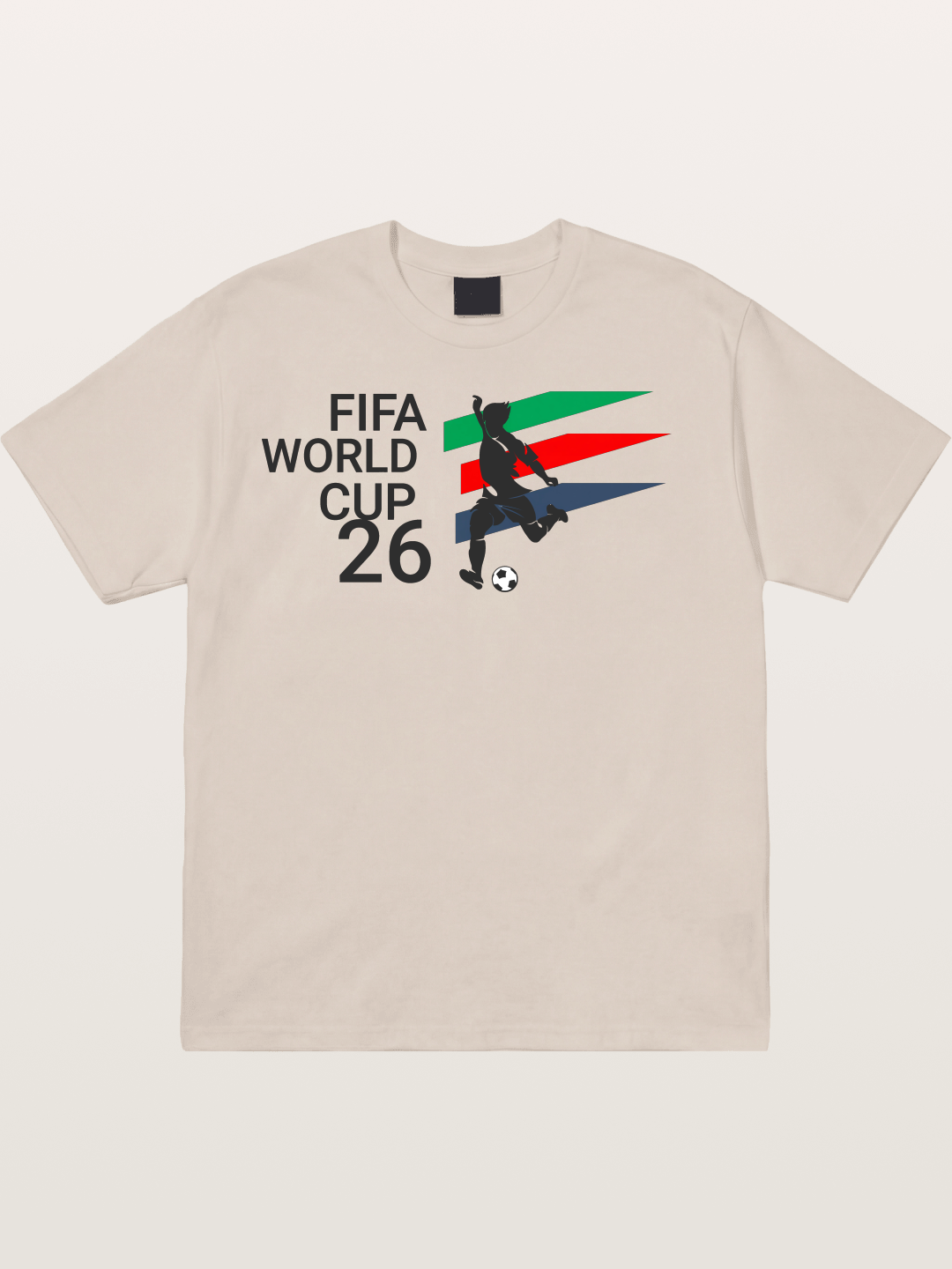 2026 WC Soccer Player Color Stripes Cotton T-shirt
