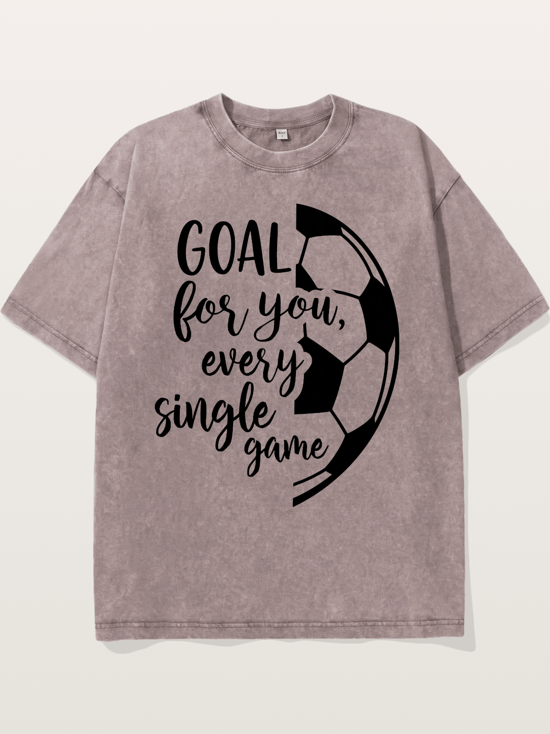 Goal For You Soccer Script Card Washed T-shirt