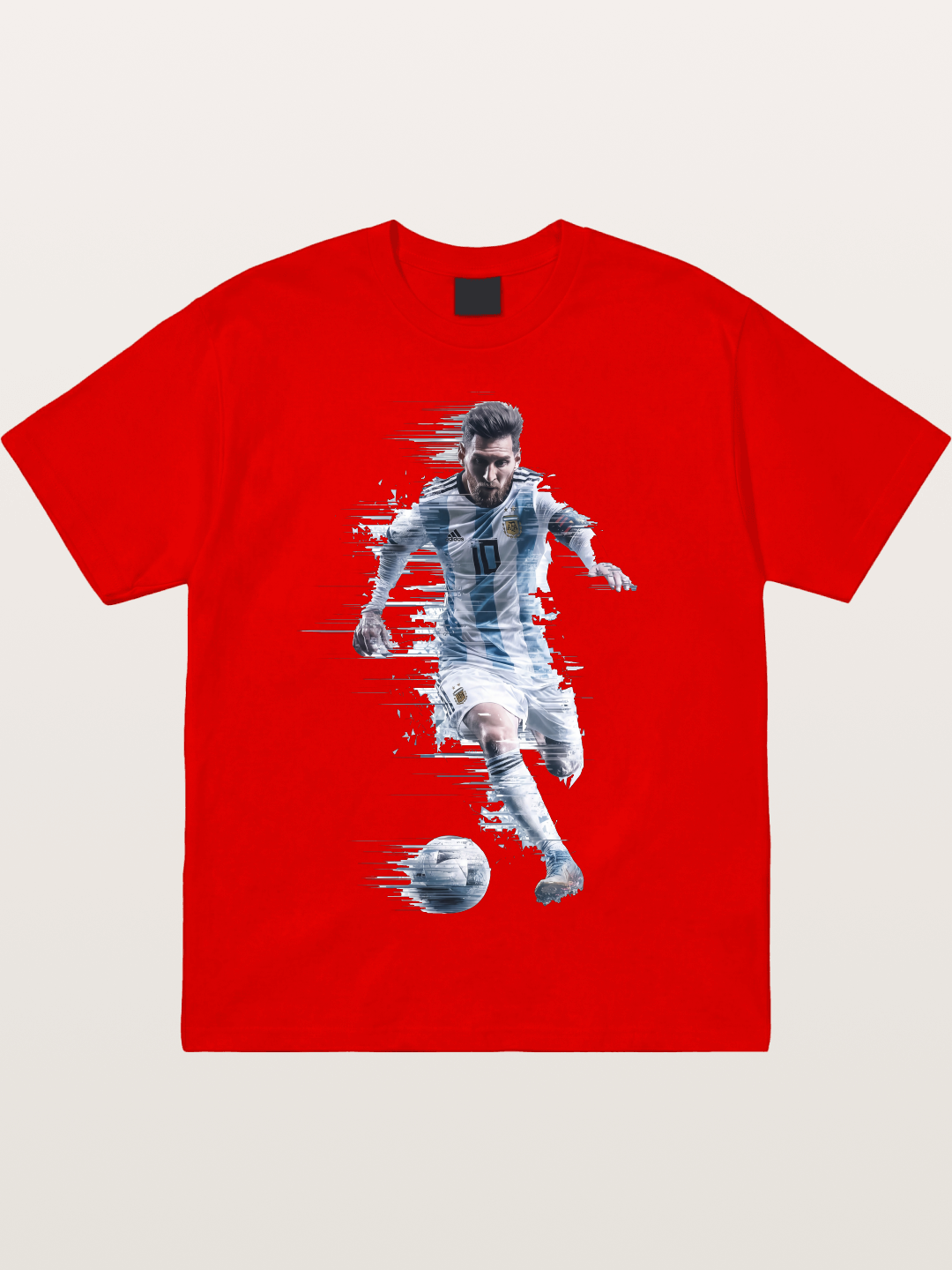 Messi Motion Blur Graphic Cotton T-shirt