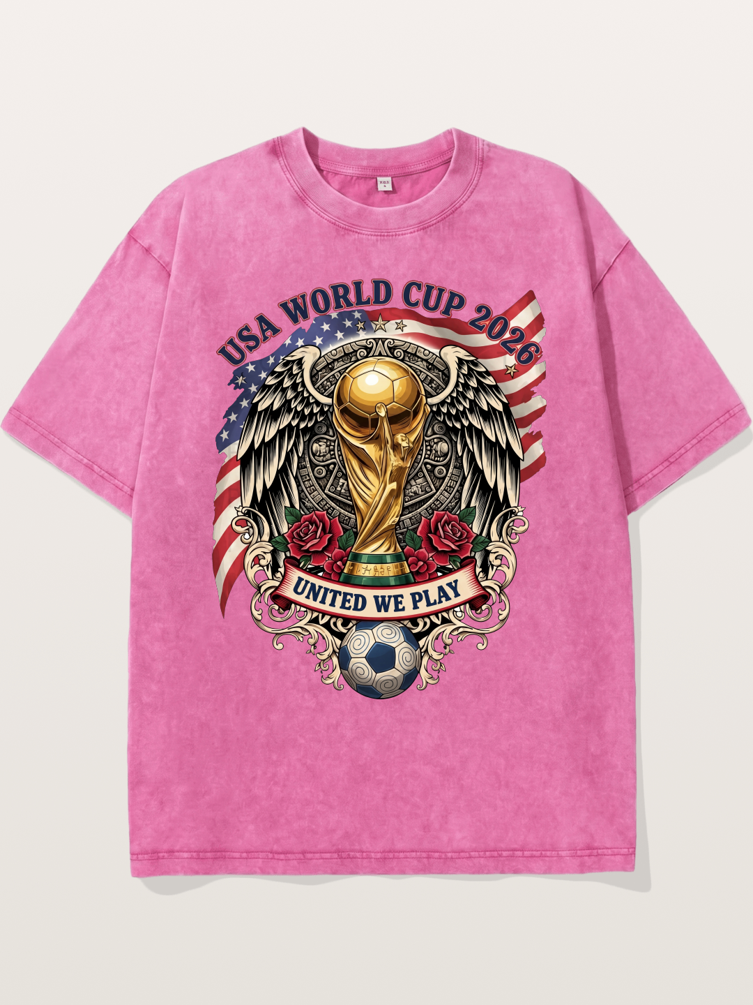 USA 2026 Winged World Cup Trophy Washed T-shirt