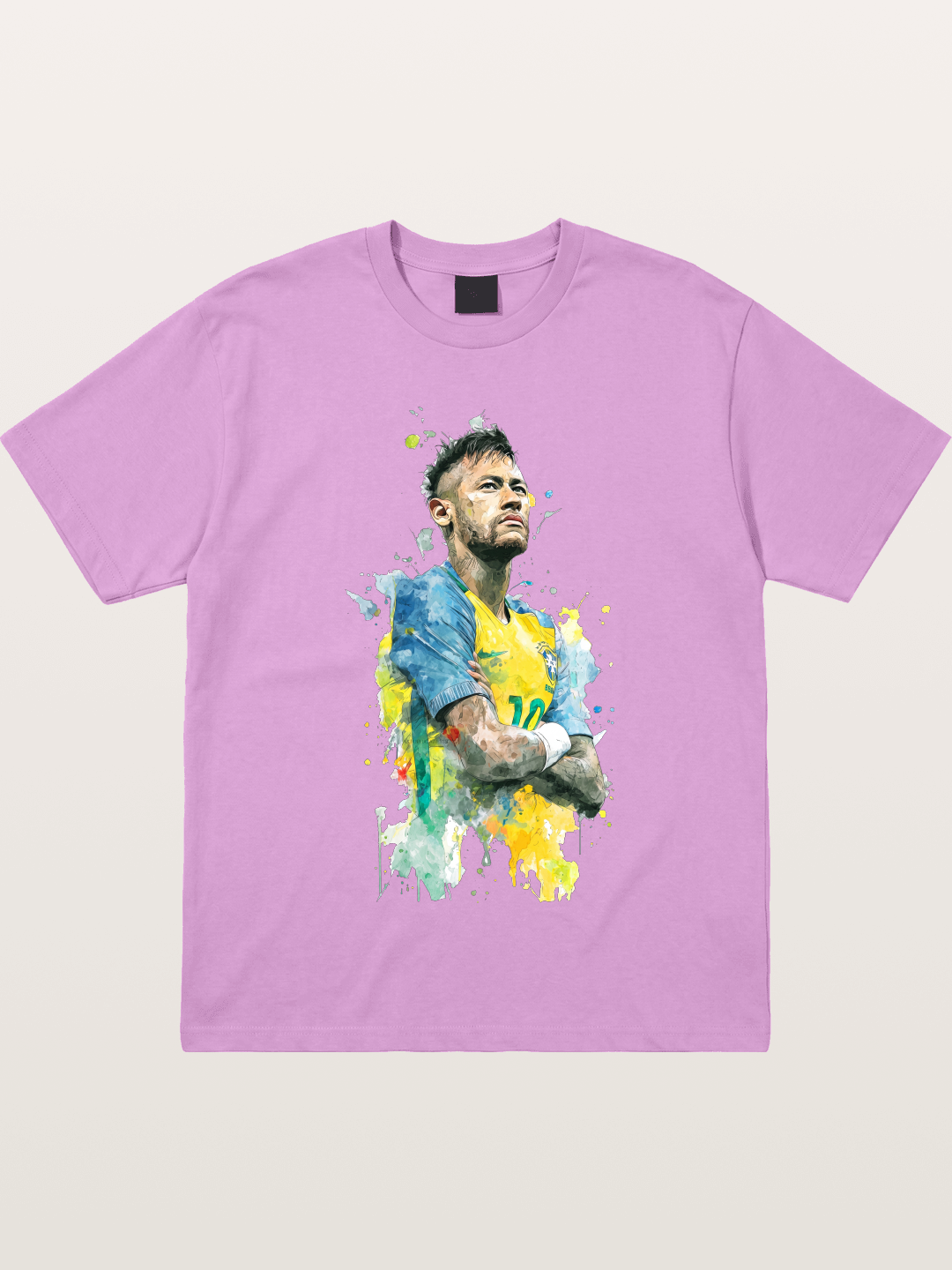 Neymar Brazil Watercolor Print Gildan T-shirt