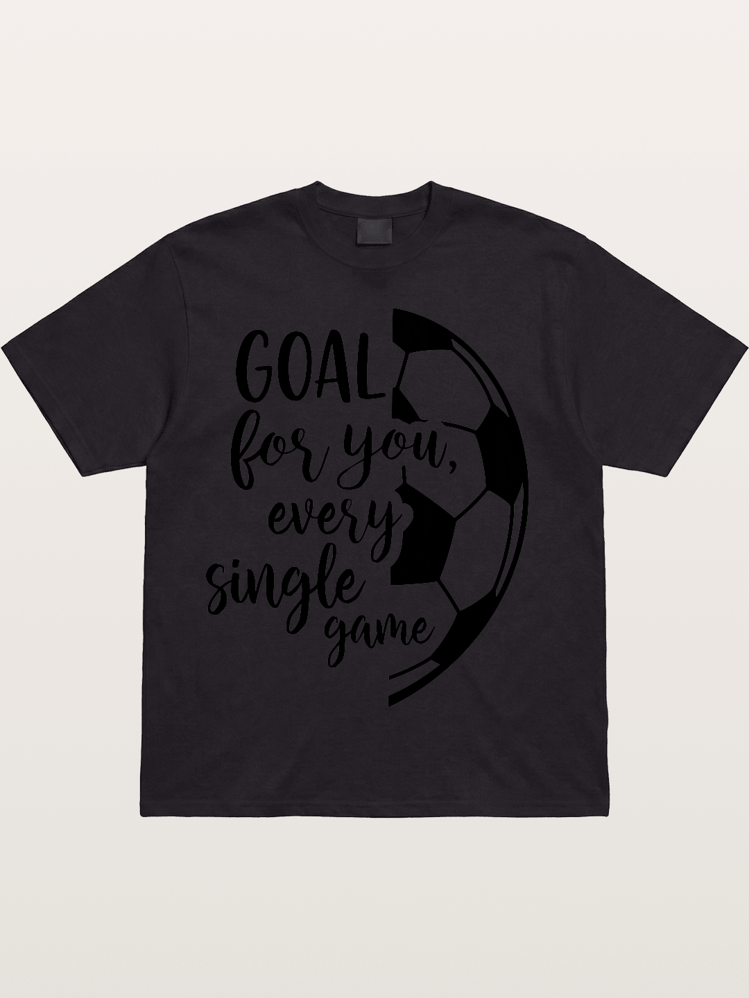 Goal For You Soccer Script Card Cotton T-shirt