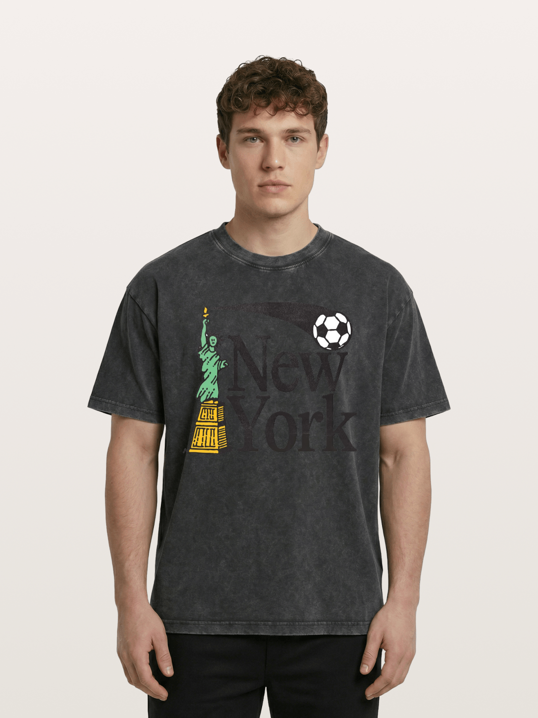 New York 2026 WC Print Washed T-shirt