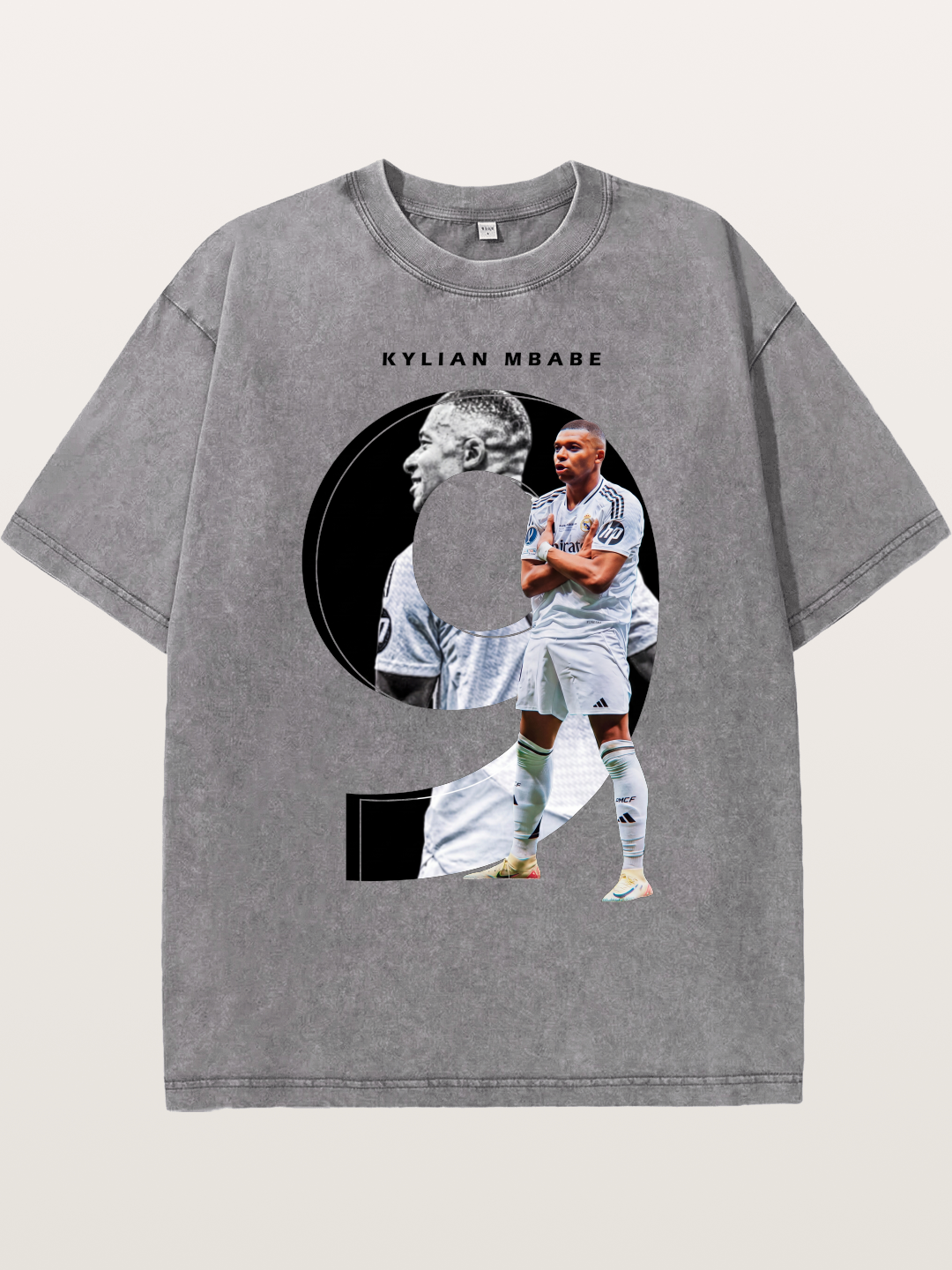 Mbappe Real Madrid Graphic Washed T-shirt