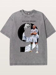 Mbappe Real Madrid Graphic Washed T-shirt