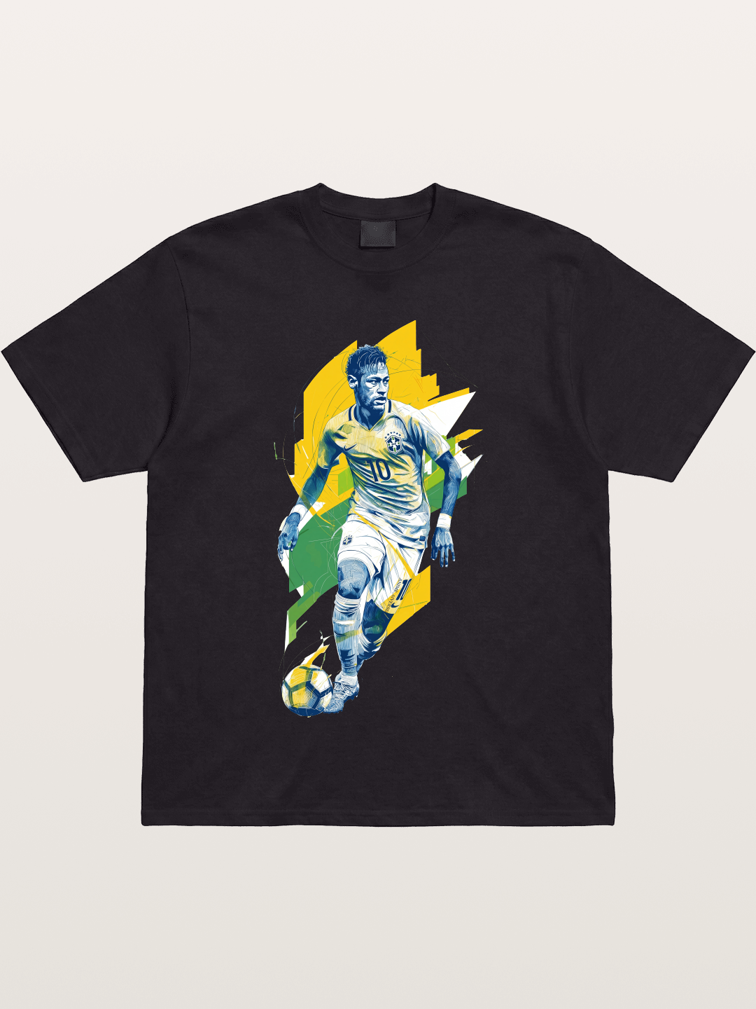 Neymar Brazil Geometric Print Gildan T-shirt