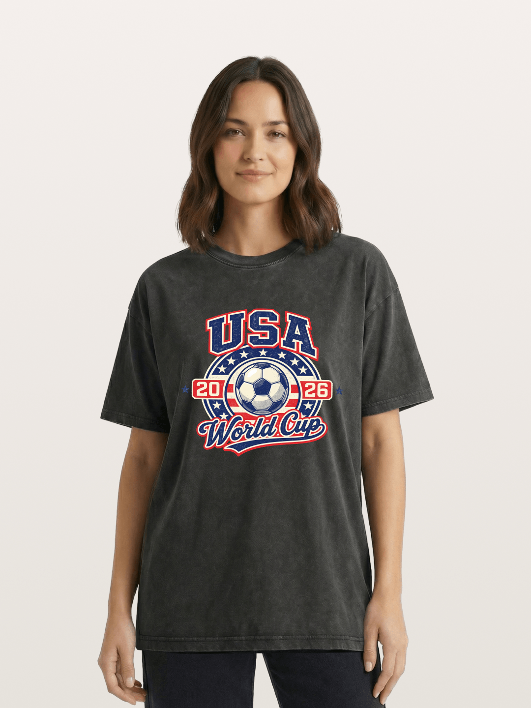USA World Cup 2026 Retro Badge Washed T-shirt