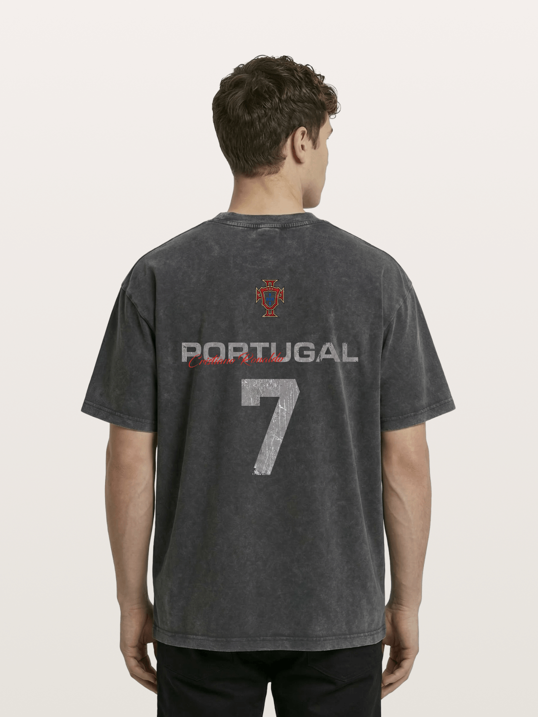 Portugal Ronaldo 7 Jersey Washed T-shirt