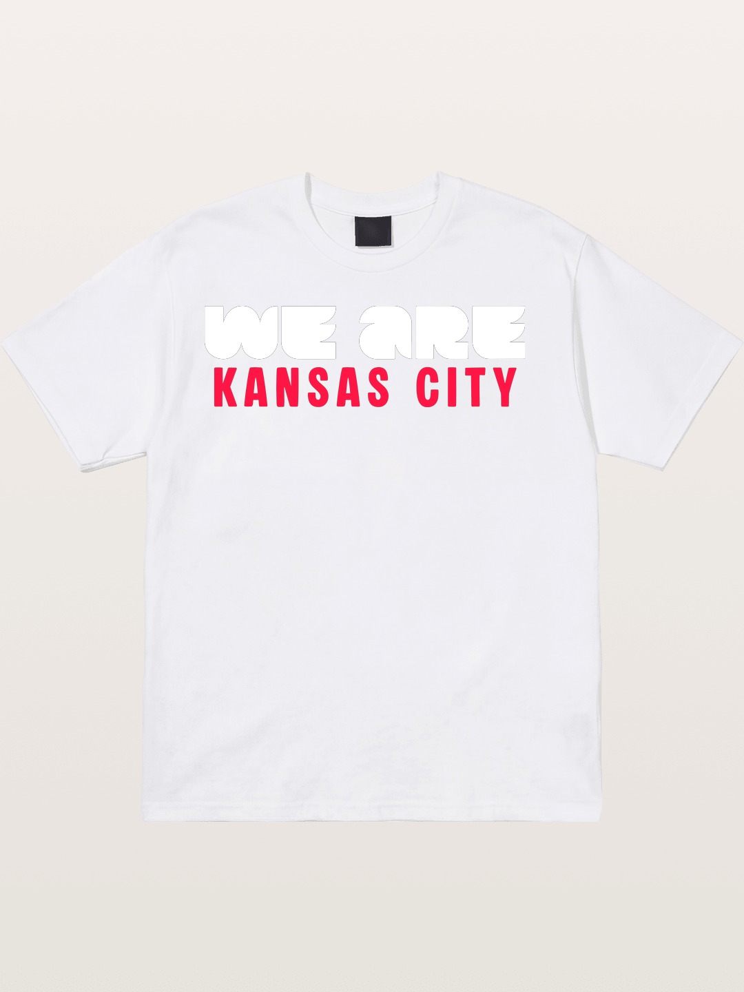 Kansas City Red Block Letters Cotton T-shirt