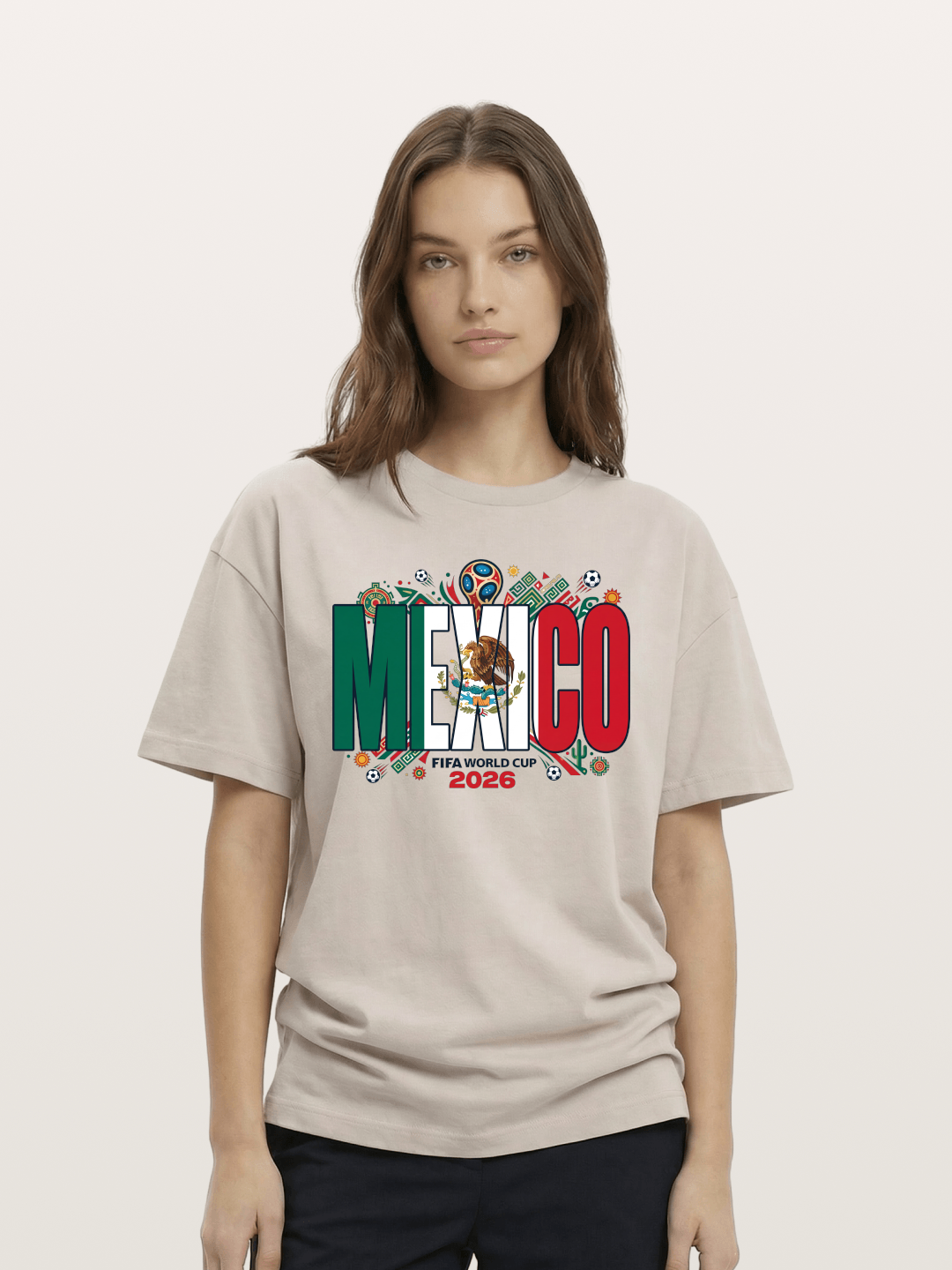 Mexico 2026 World Cup Lettering Cotton T-shirt