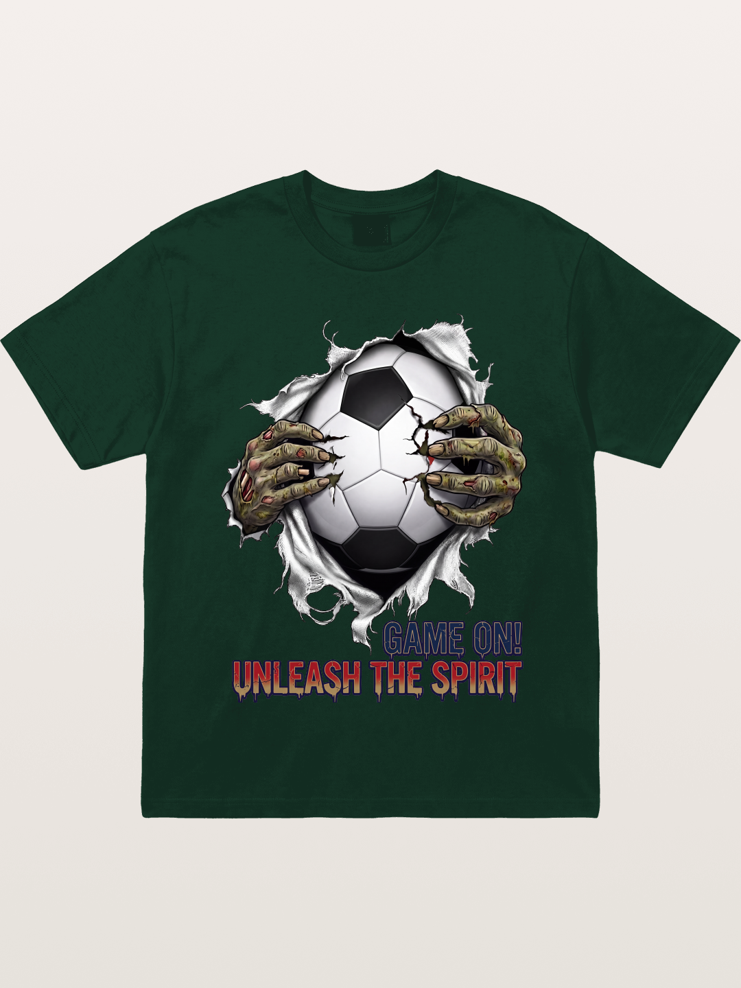 Zombie Claw Tear Soccer Print Gildan T-shirt