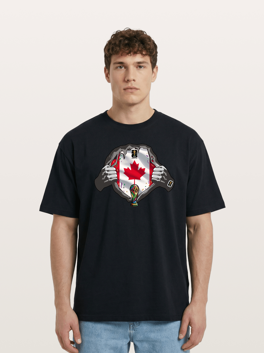 Canada Flag World Cup Poster Cotton T-shirt