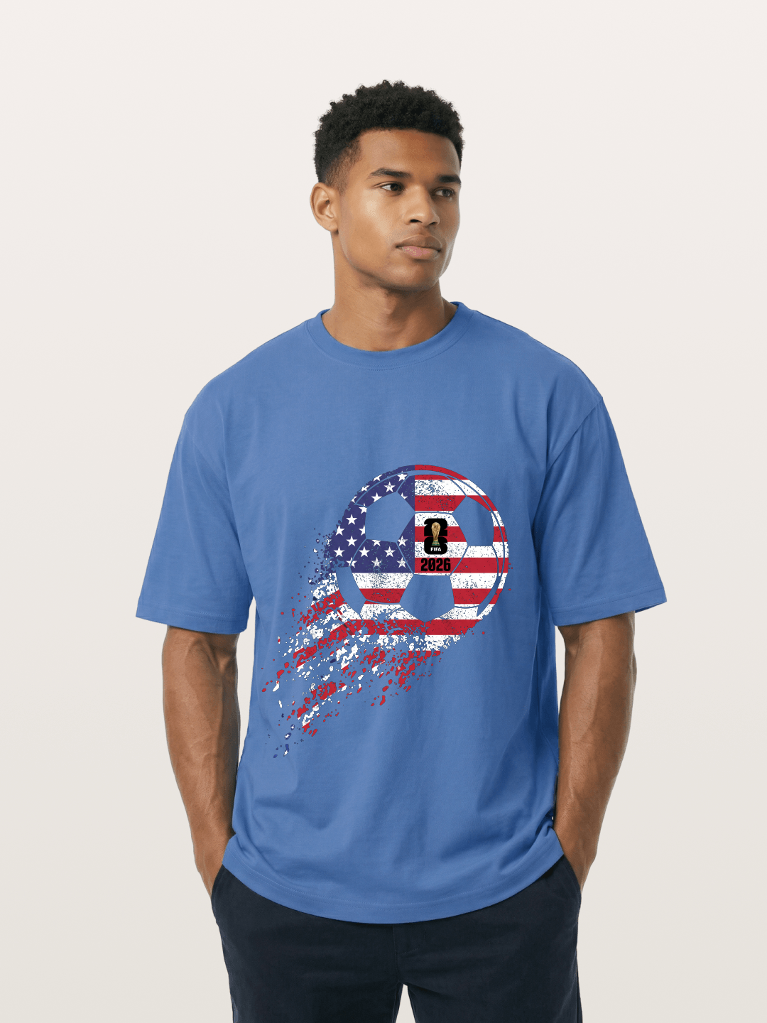American Flag WC 2026 Ball Gildan T-shirt