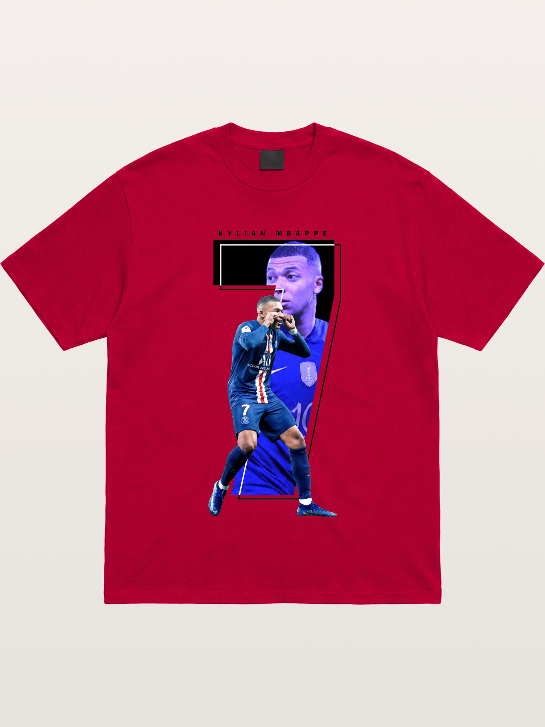 Mbappe Dual Portrait Collage Gildan T-shirt