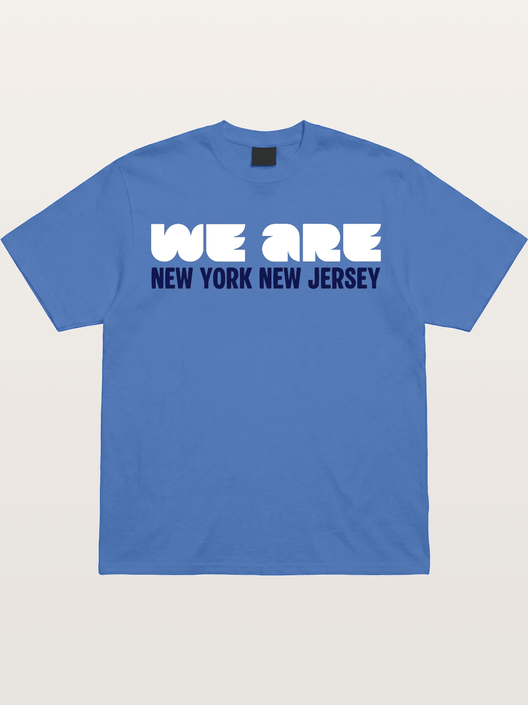 New York New Jersey Navy Typo Gildan T-shirt
