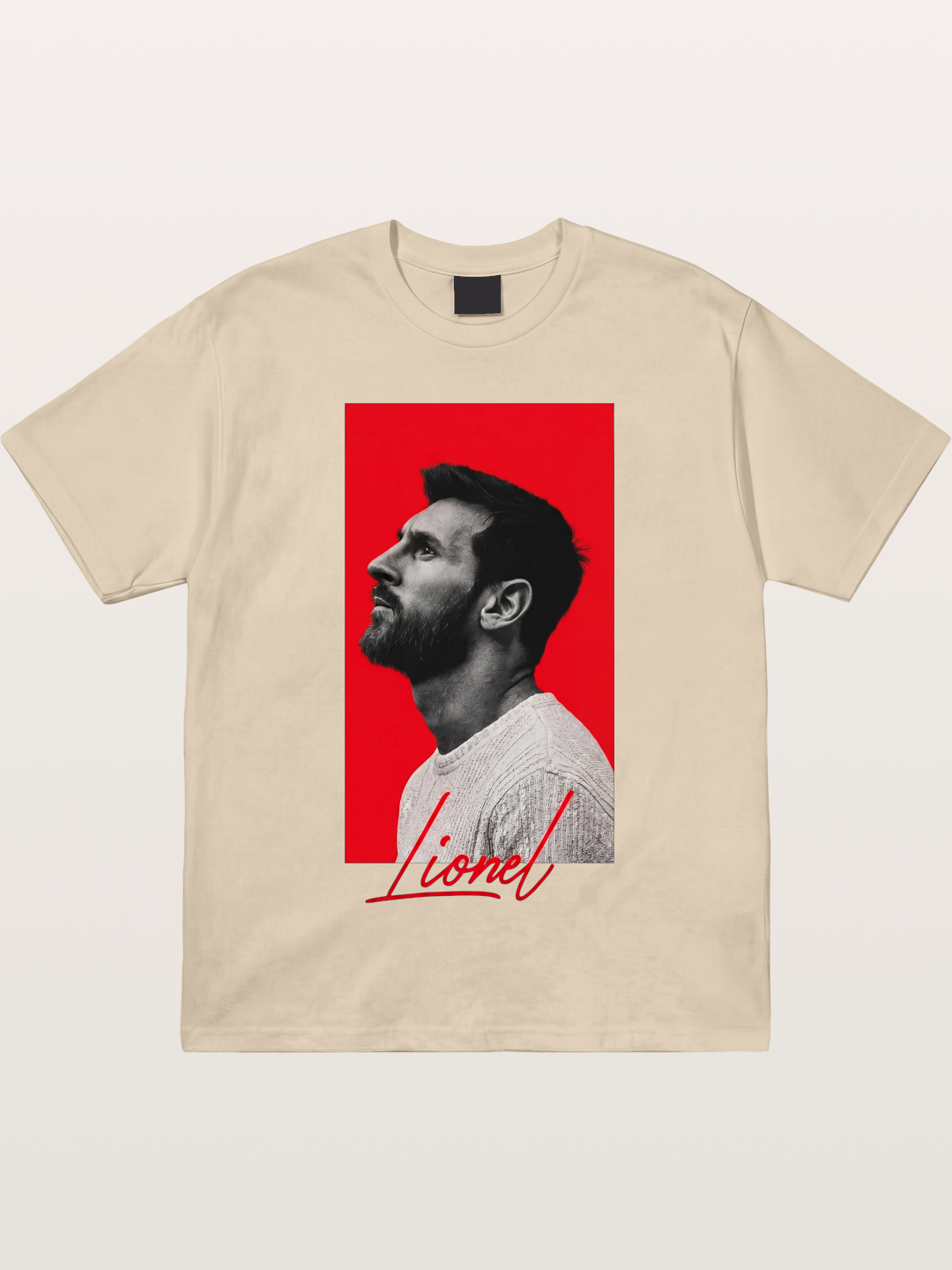 Messi Red Background Portrait Gildan T-shirt