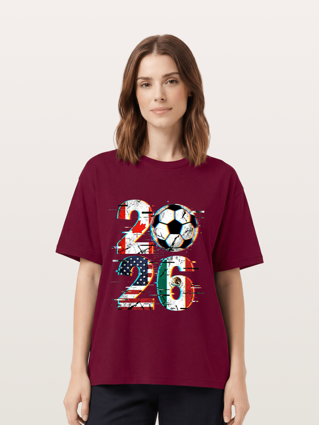 2026 WC Glitch Typography Print Gildan T-shirt