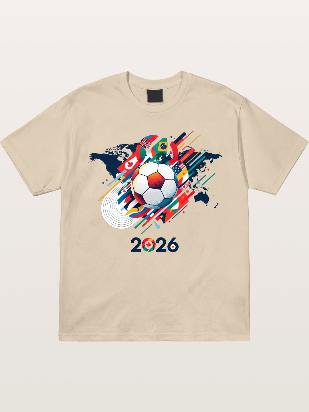 World Cup 2026 Global Flags Print Gildan T-shirt