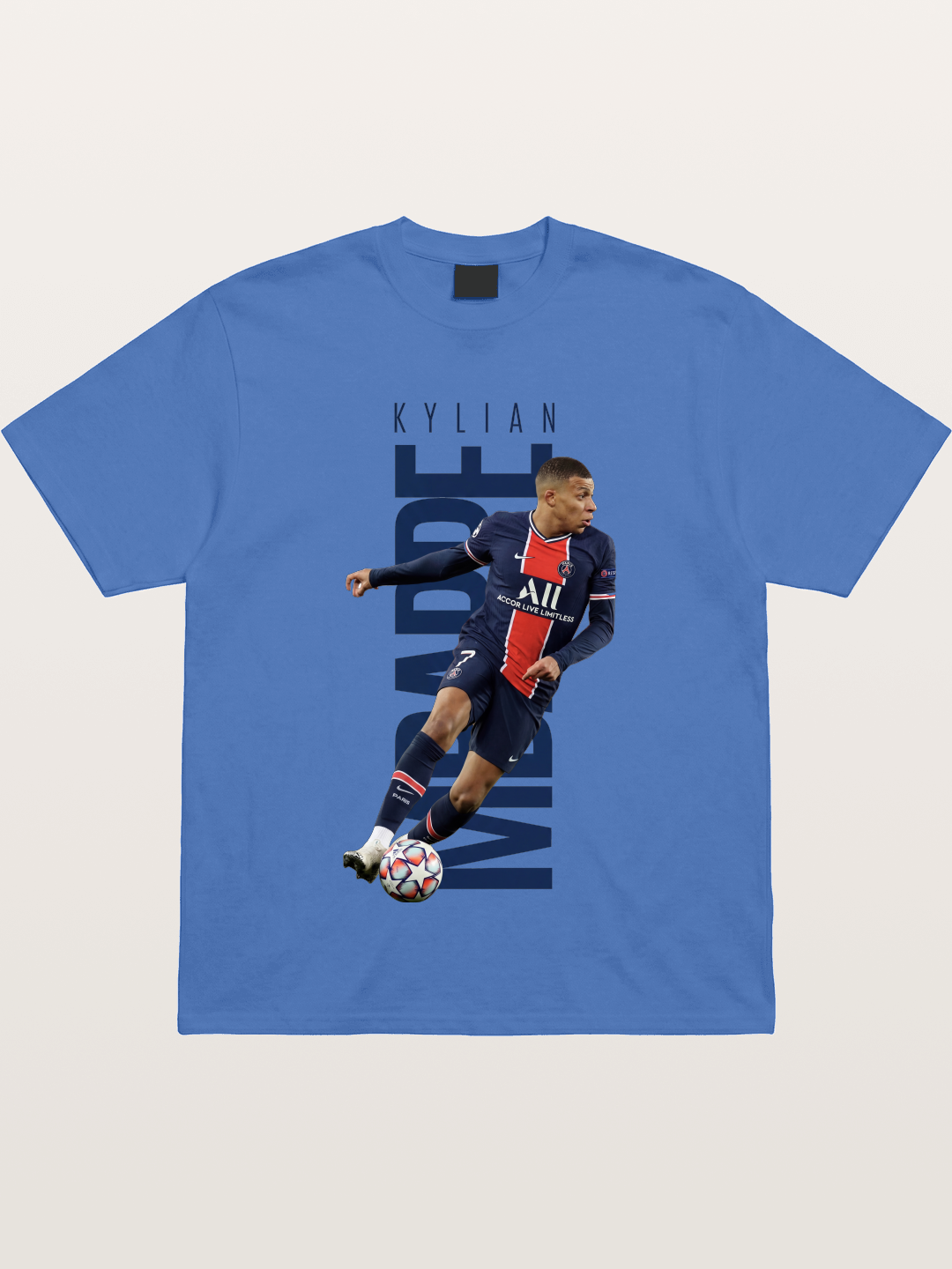 Mbappe PSG Vertical Typography Gildan T-shirt