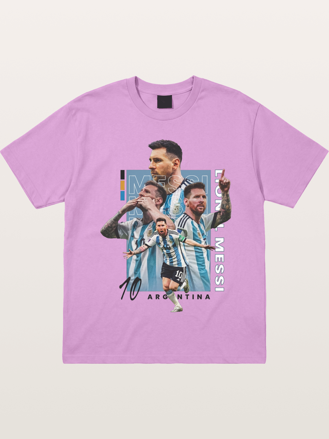 Messi Argentina Layered Collage Gildan T-shirt