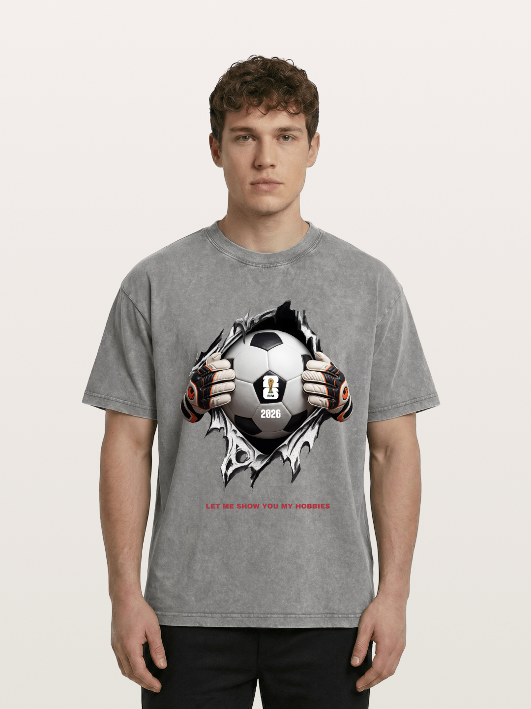 Soccer Ball Tear Effect 2026 Washed T-shirt