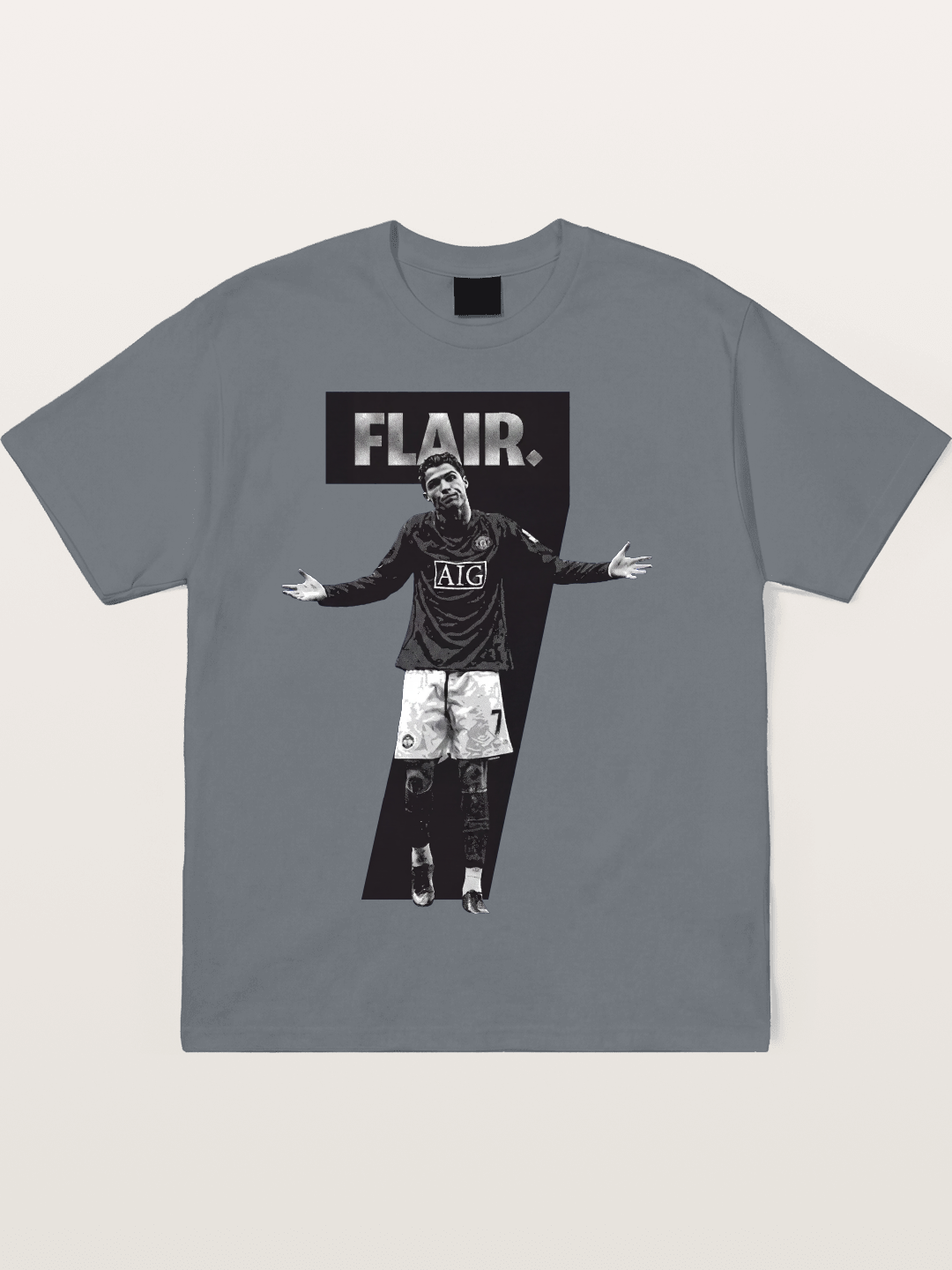 Ronaldo Black And White Number 7 Cotton T-shirt