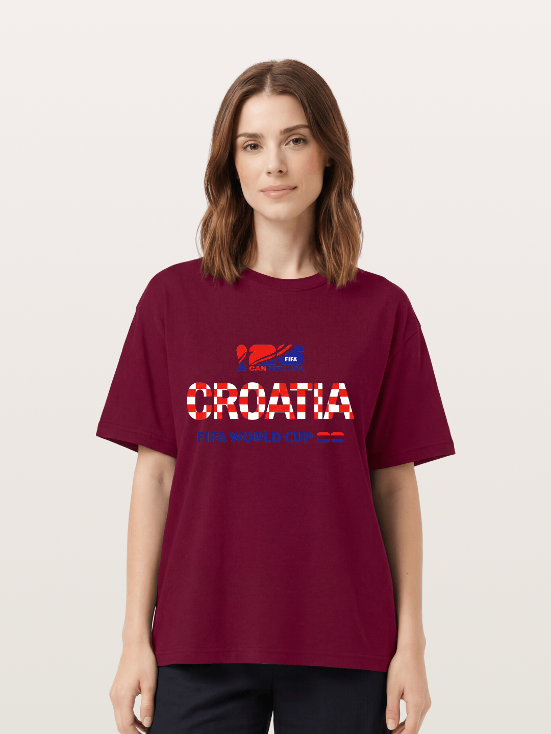 Croatia 2026 World Cup Typo Gildan T-shirt