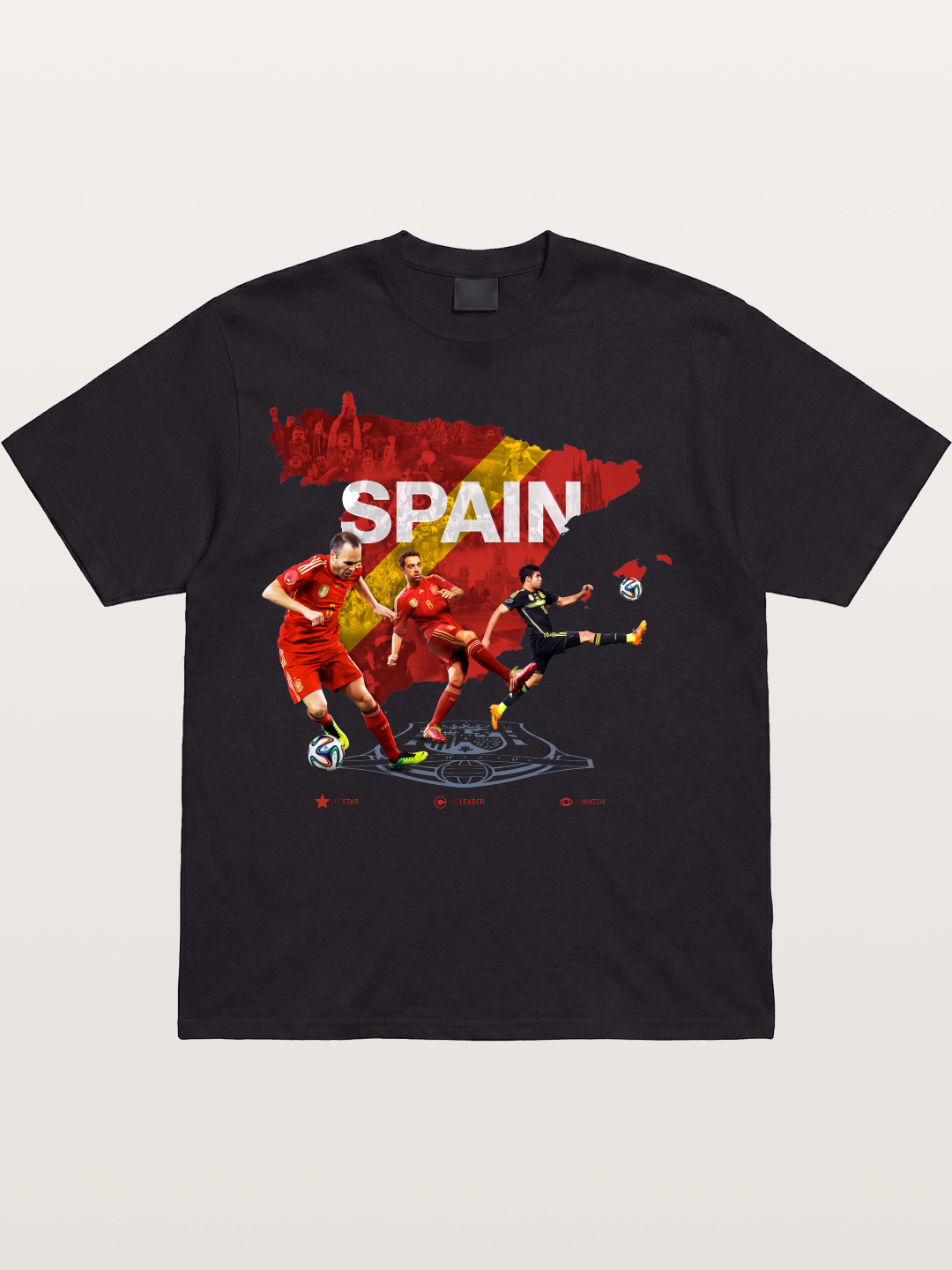 Spain National Team Players Collage Cotton T-shirt