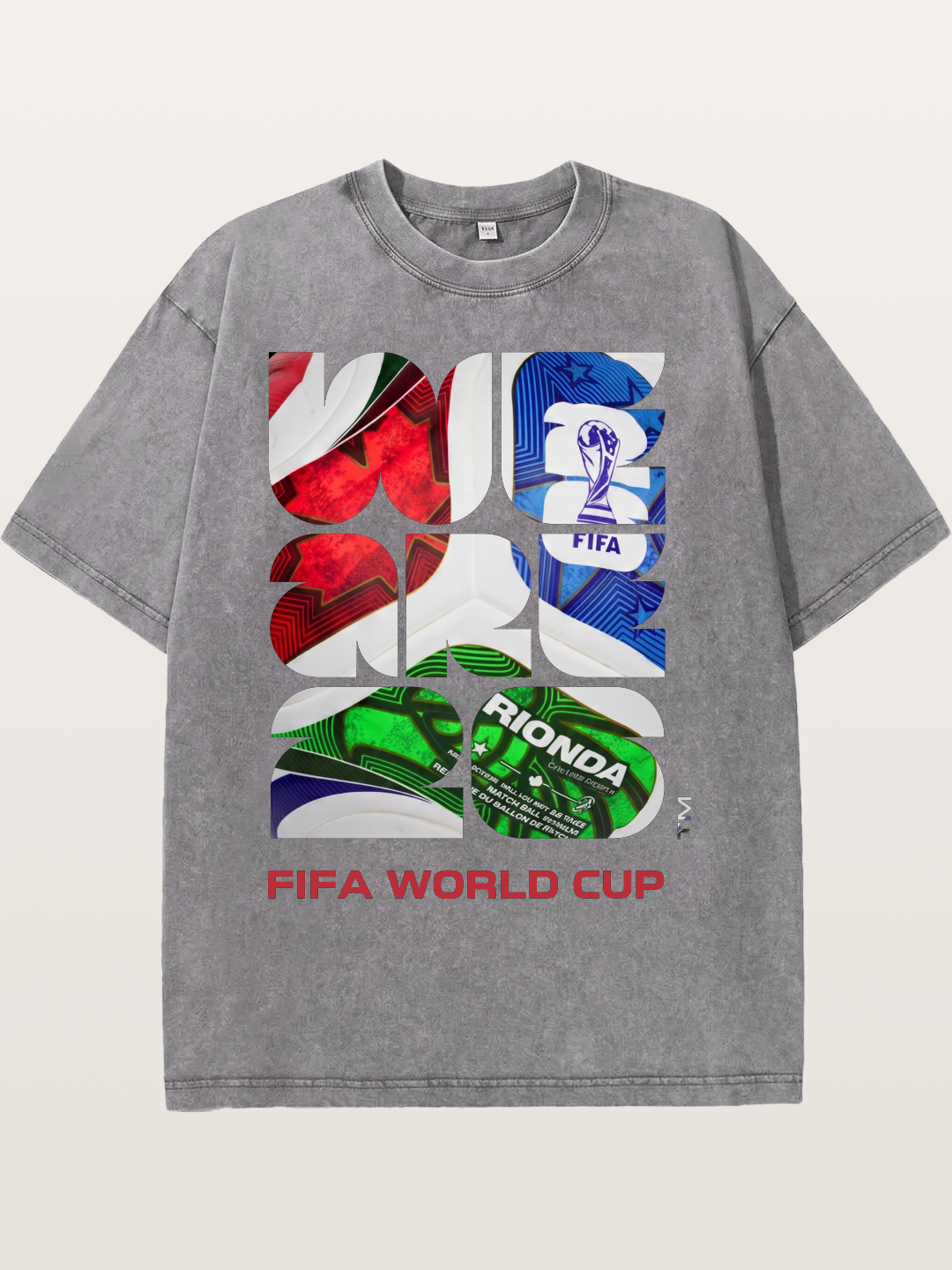WC 2026 Abstract Geometric Host Design Washed T-shirt