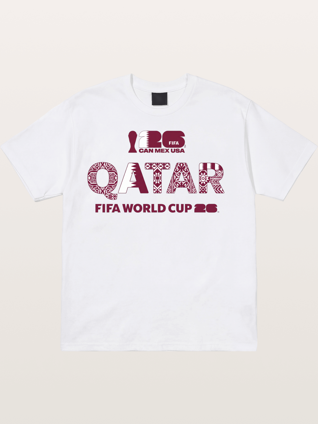 Qatar 2026 Geometric Ornament Art Cotton T-shirt