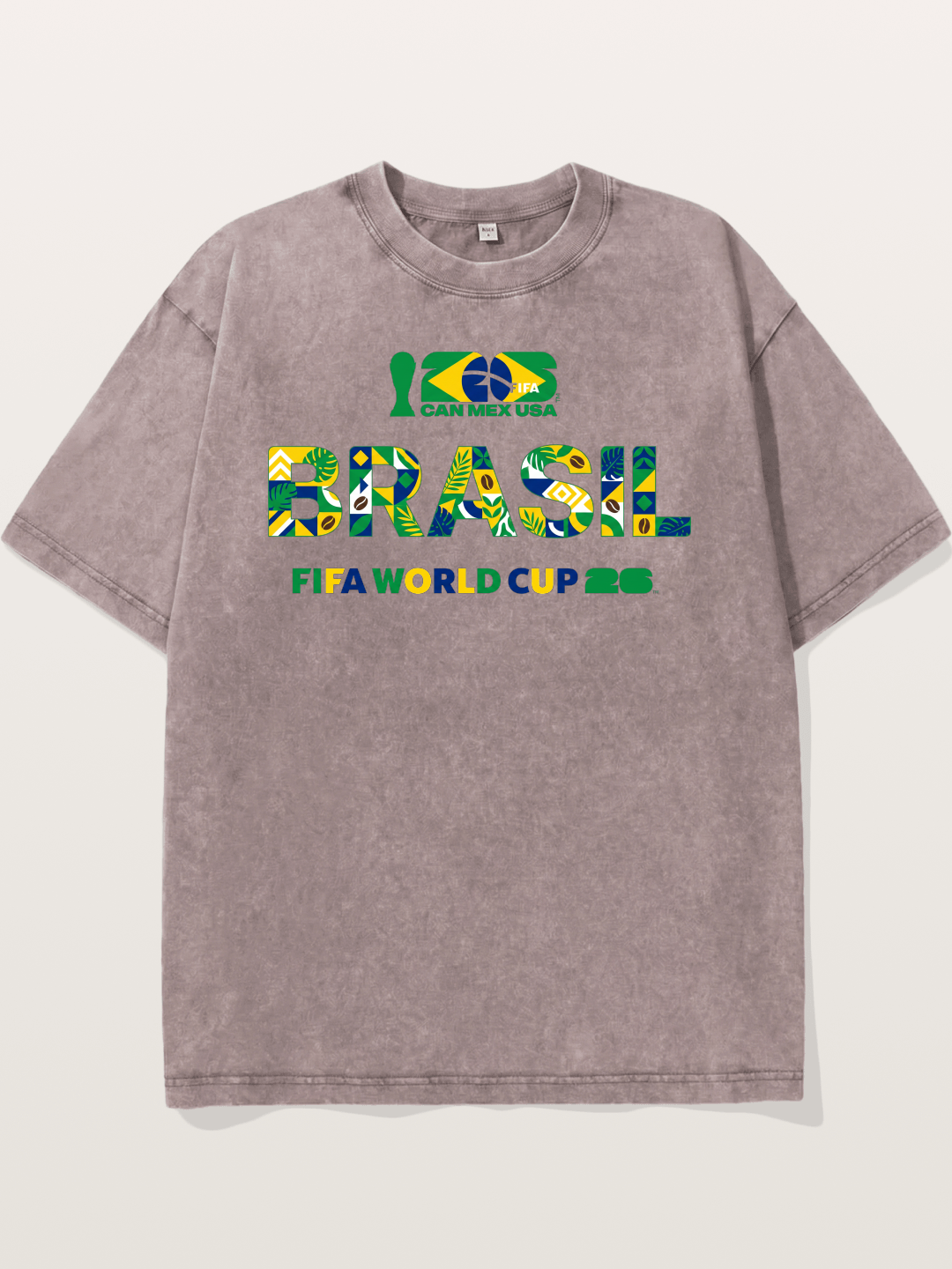 Brasil 2026 Tropical Graphic Washed T-shirt