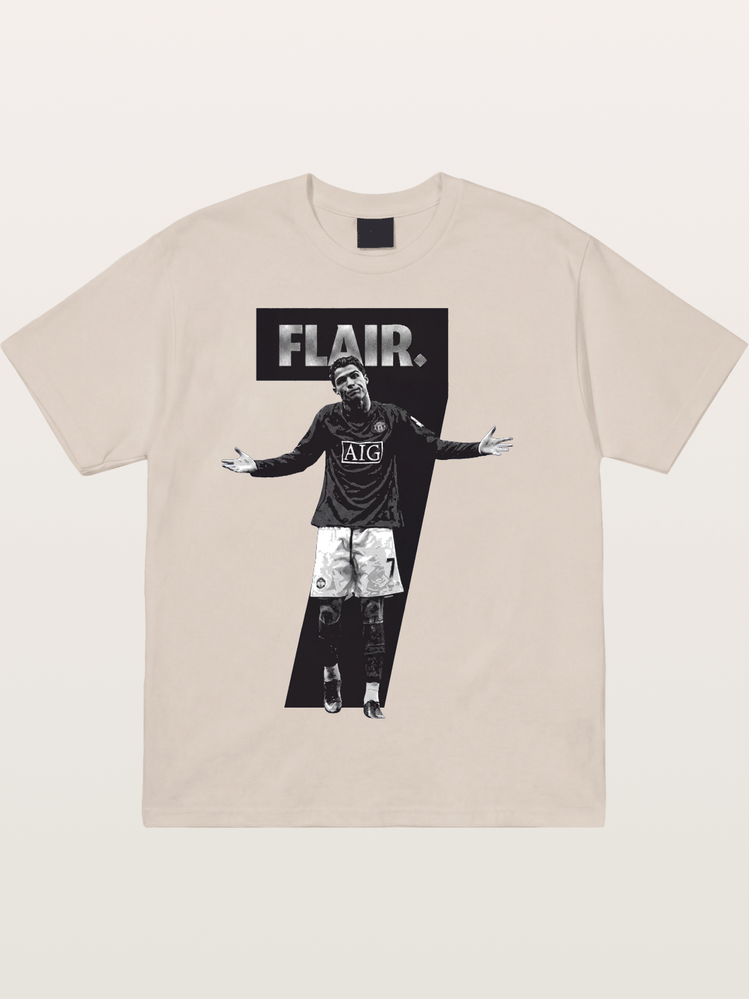 Ronaldo Black And White Number 7 Cotton T-shirt