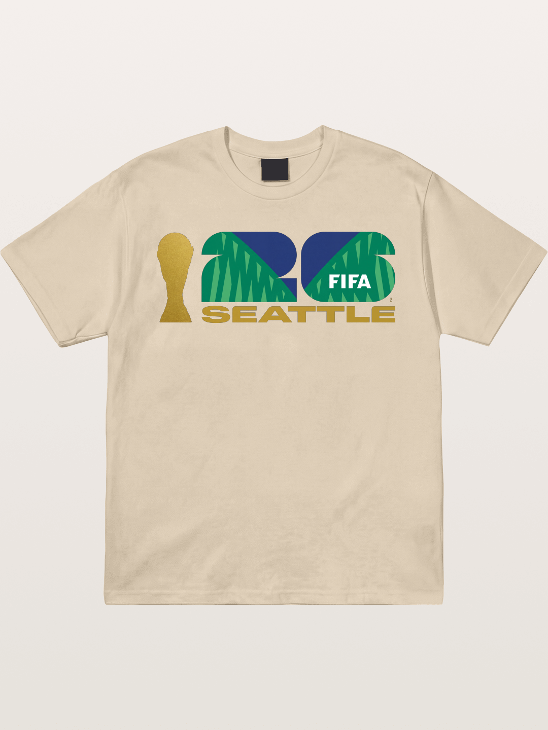 Seattle WC 2026 Gold Green Logo Gildan T-shirt