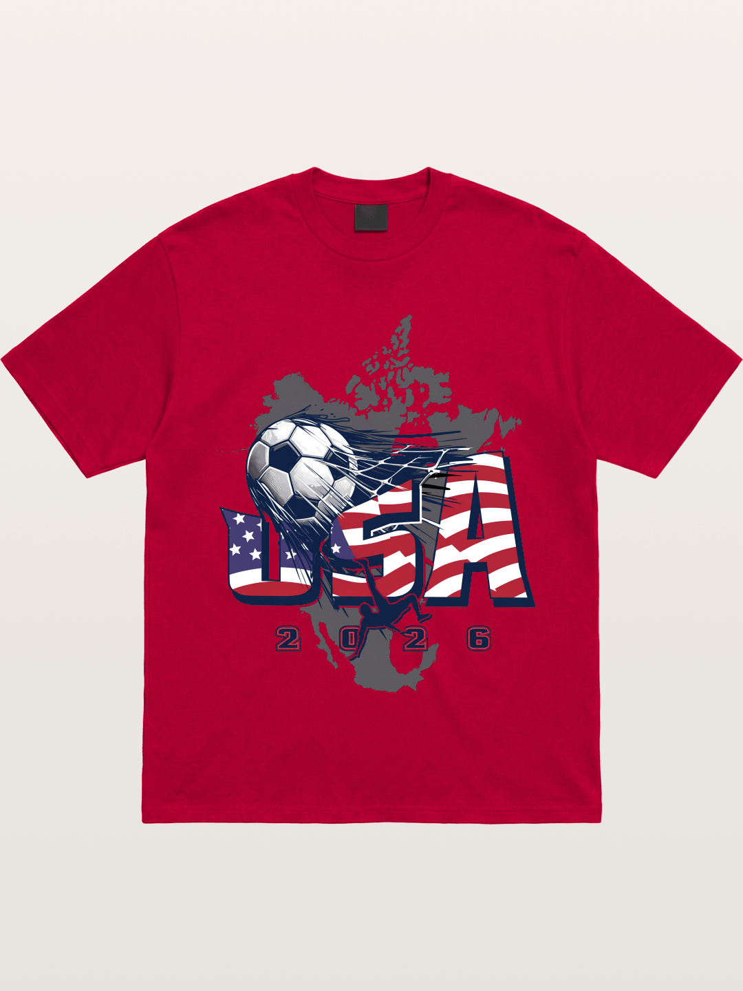 American Flag Soccer Map 2026 Gildan T-shirt
