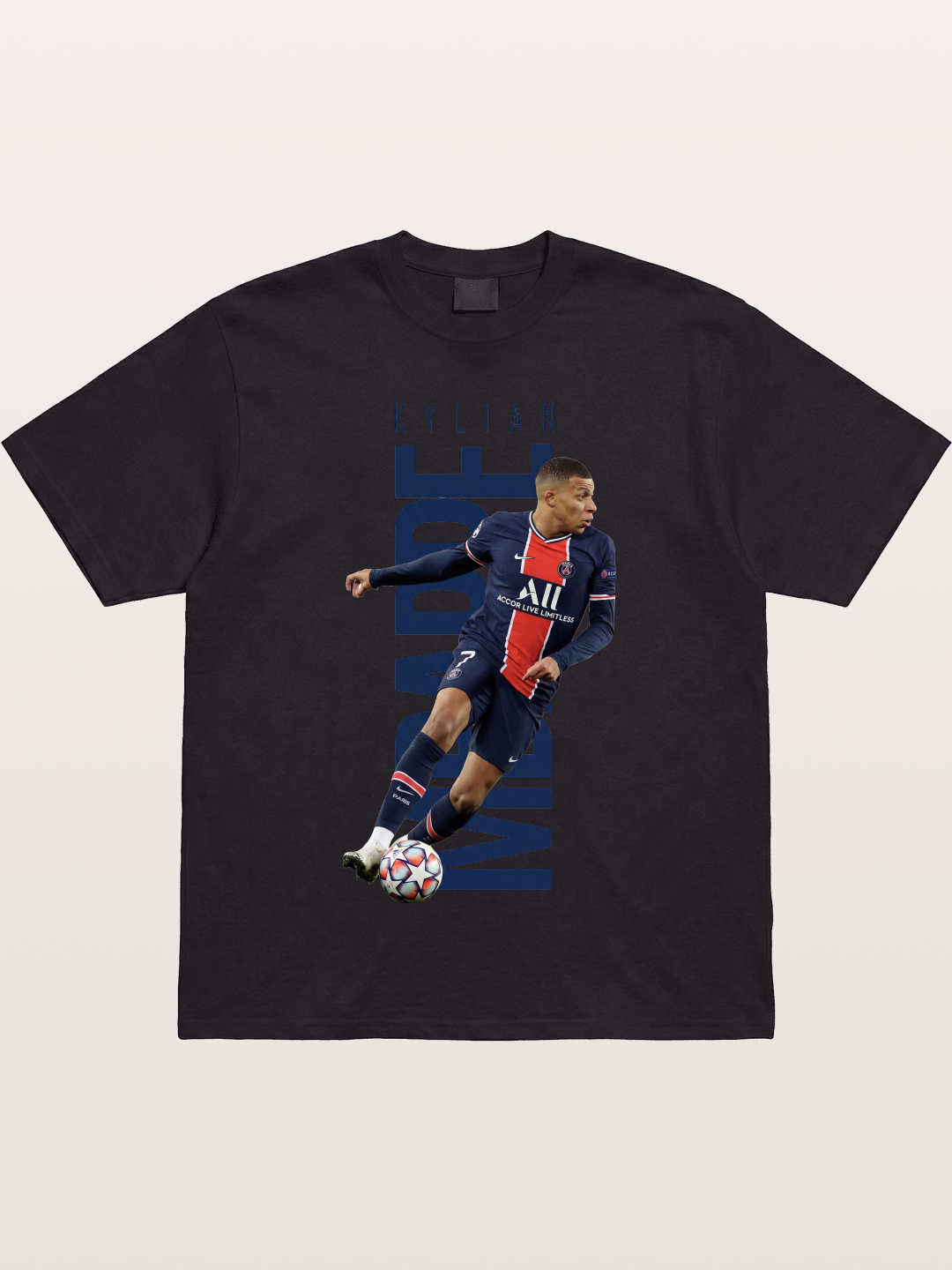 Mbappe PSG Vertical Typography Gildan T-shirt