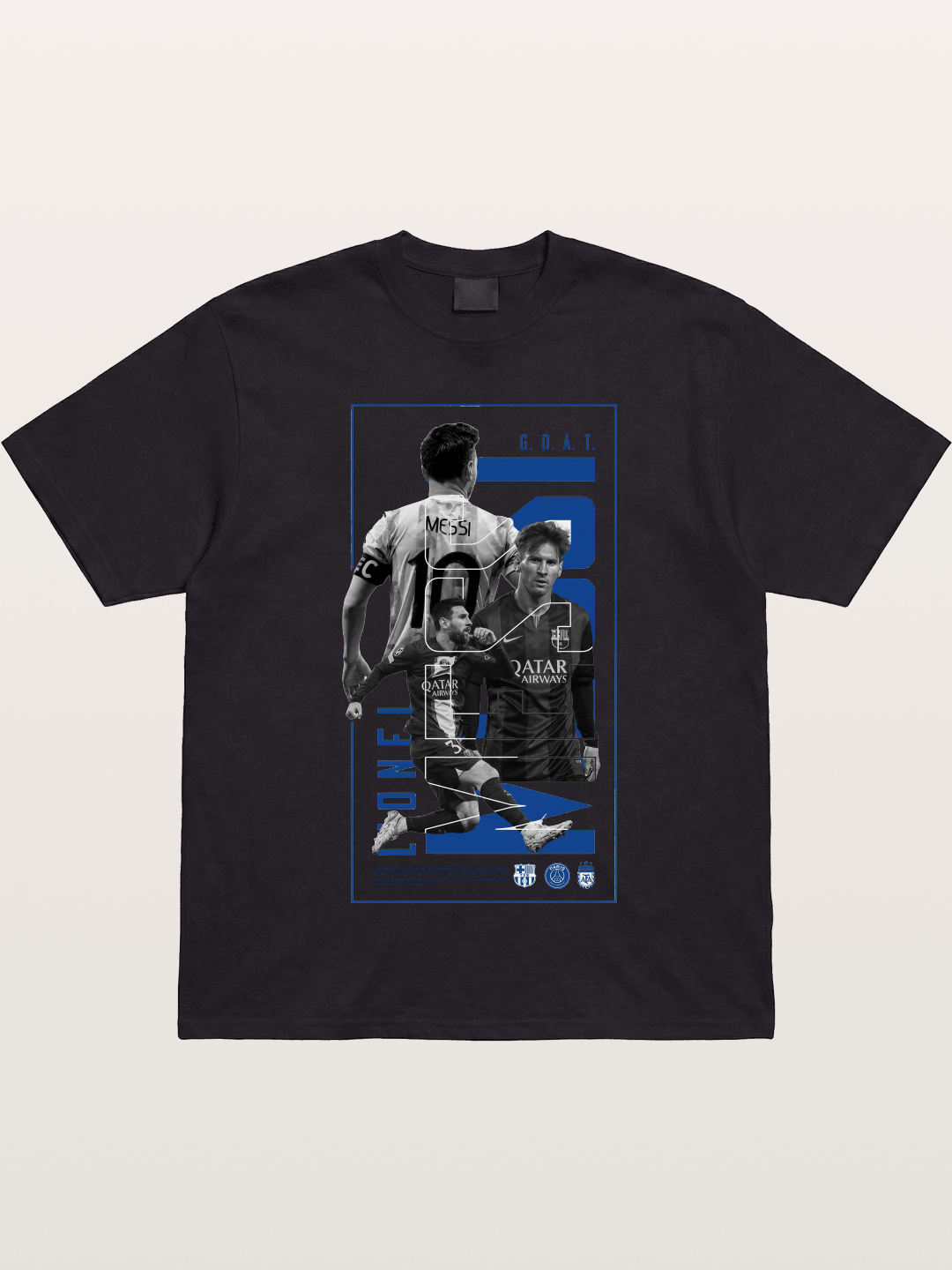 Messi GOAT Collage Poster Gildan T-shirt