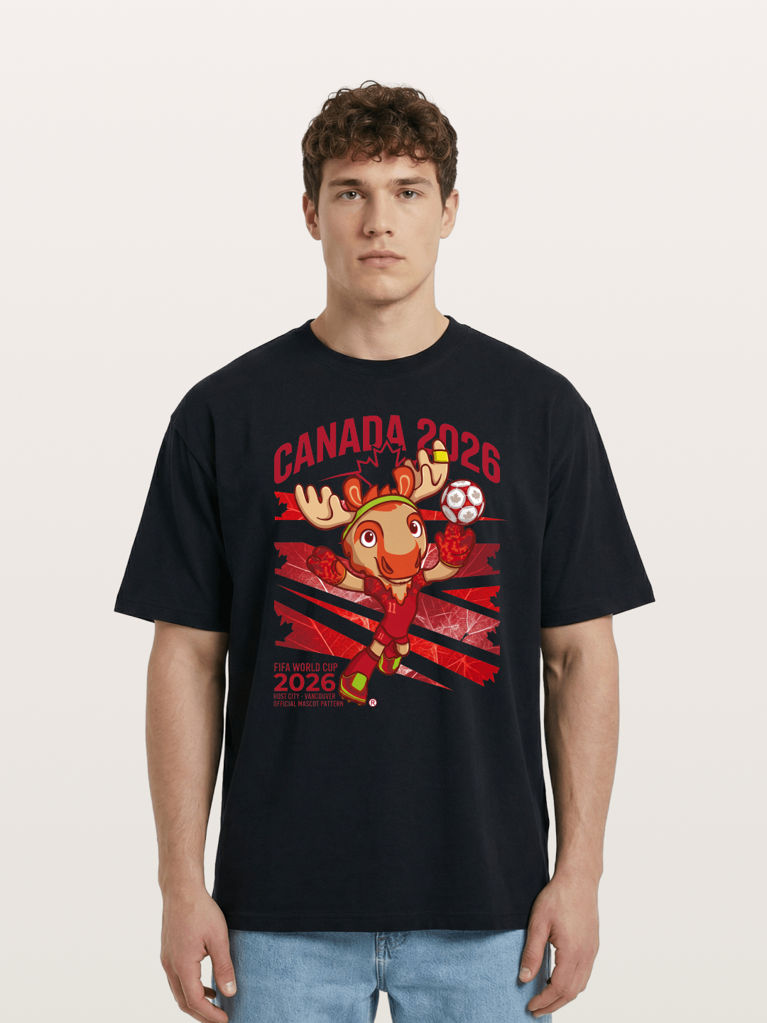 Canada 2026 Moose Mascot Cotton T-shirt
