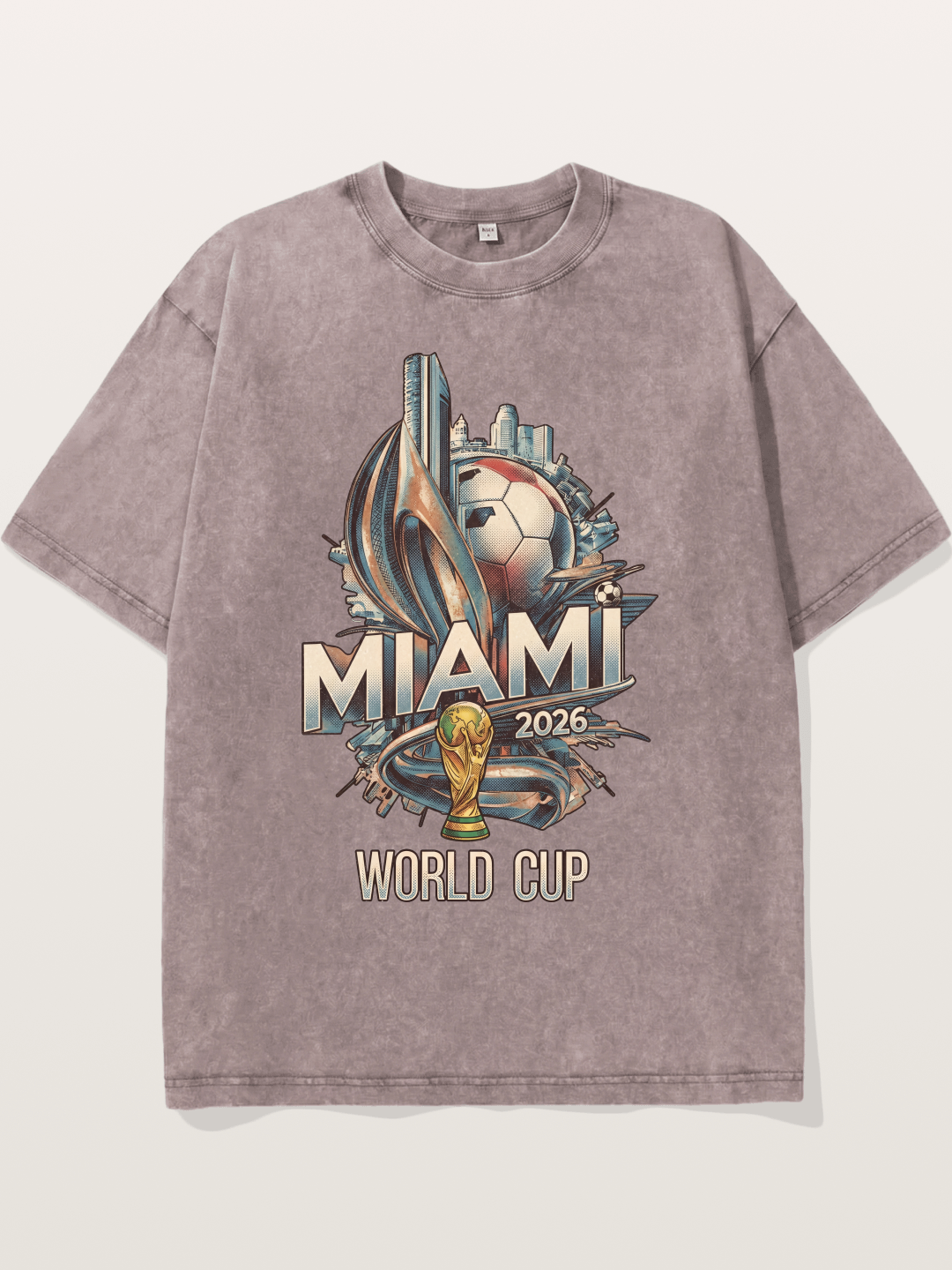 Miami World Cup 2026 Emblem Washed T-shirt