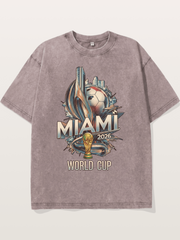 Miami World Cup 2026 Emblem Washed T-shirt