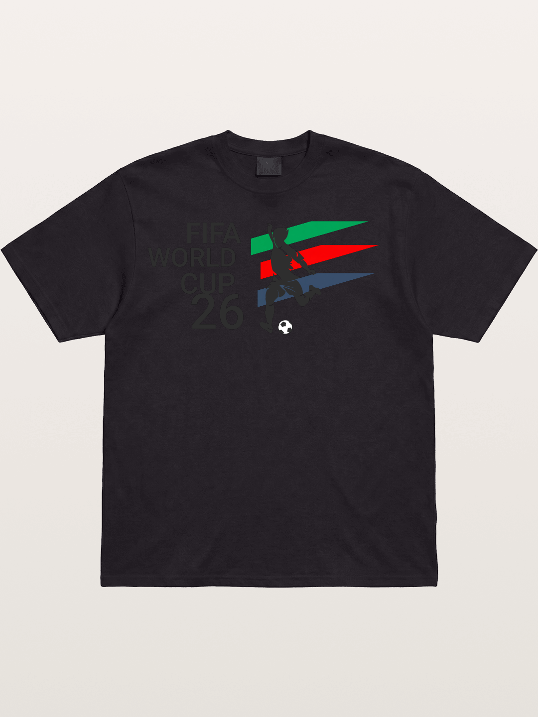 2026 WC Soccer Player Color Stripes Cotton T-shirt