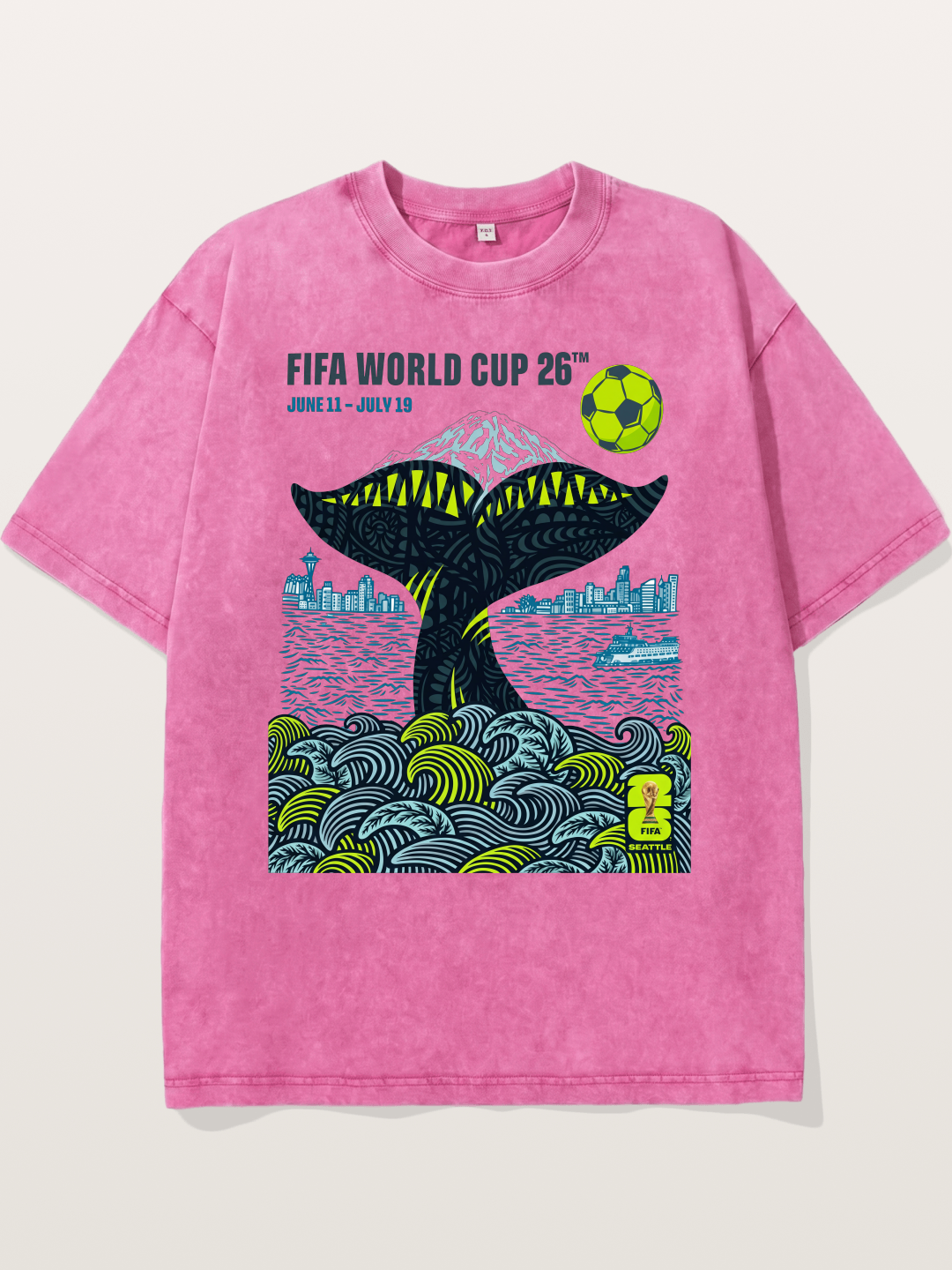 Vancouver 2026 WC Orca Tail Art Washed T-shirt