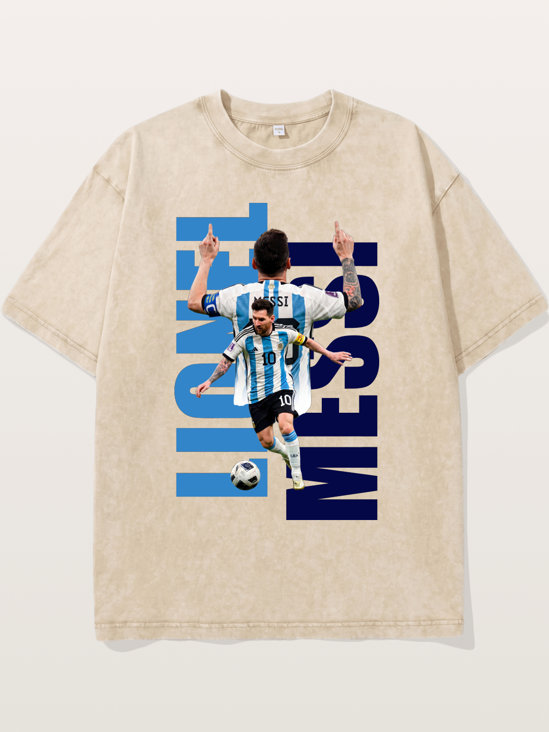 Lionel Messi Argentina 10 Washed T-shirt