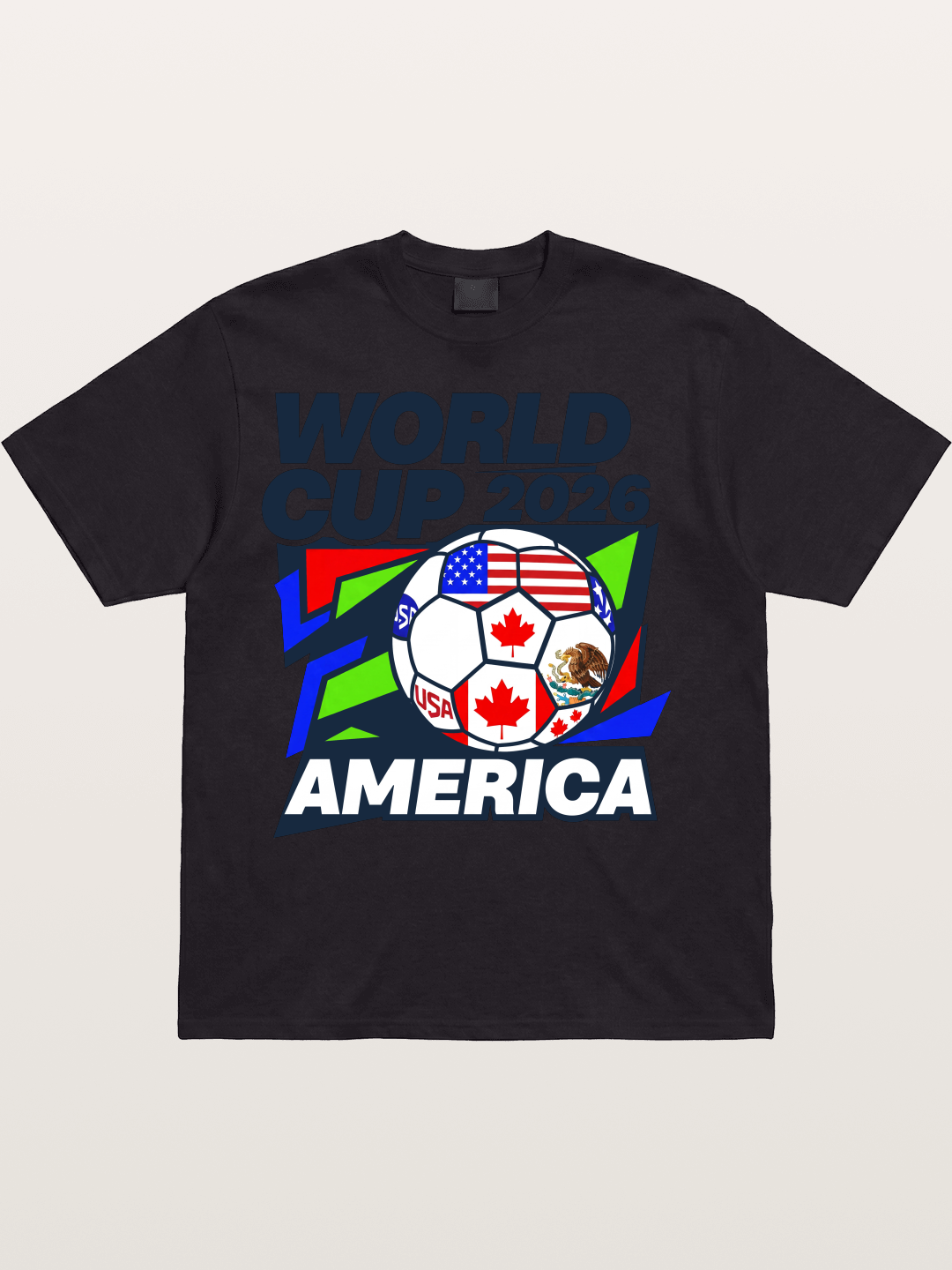 World Cup 2026 America Geometric Cotton T-shirt