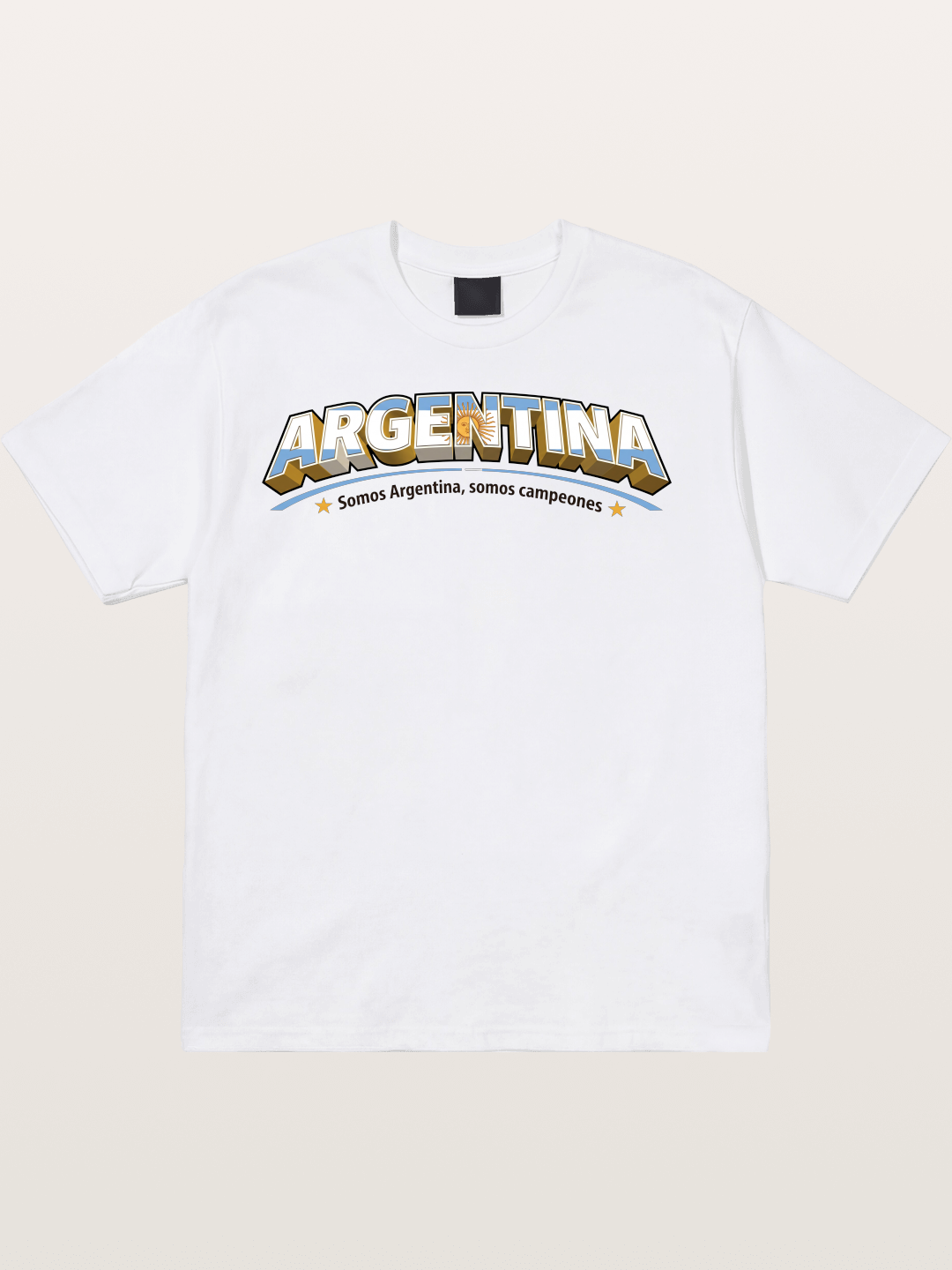 Argentina Retro Team Logo WC Cotton T-shirt