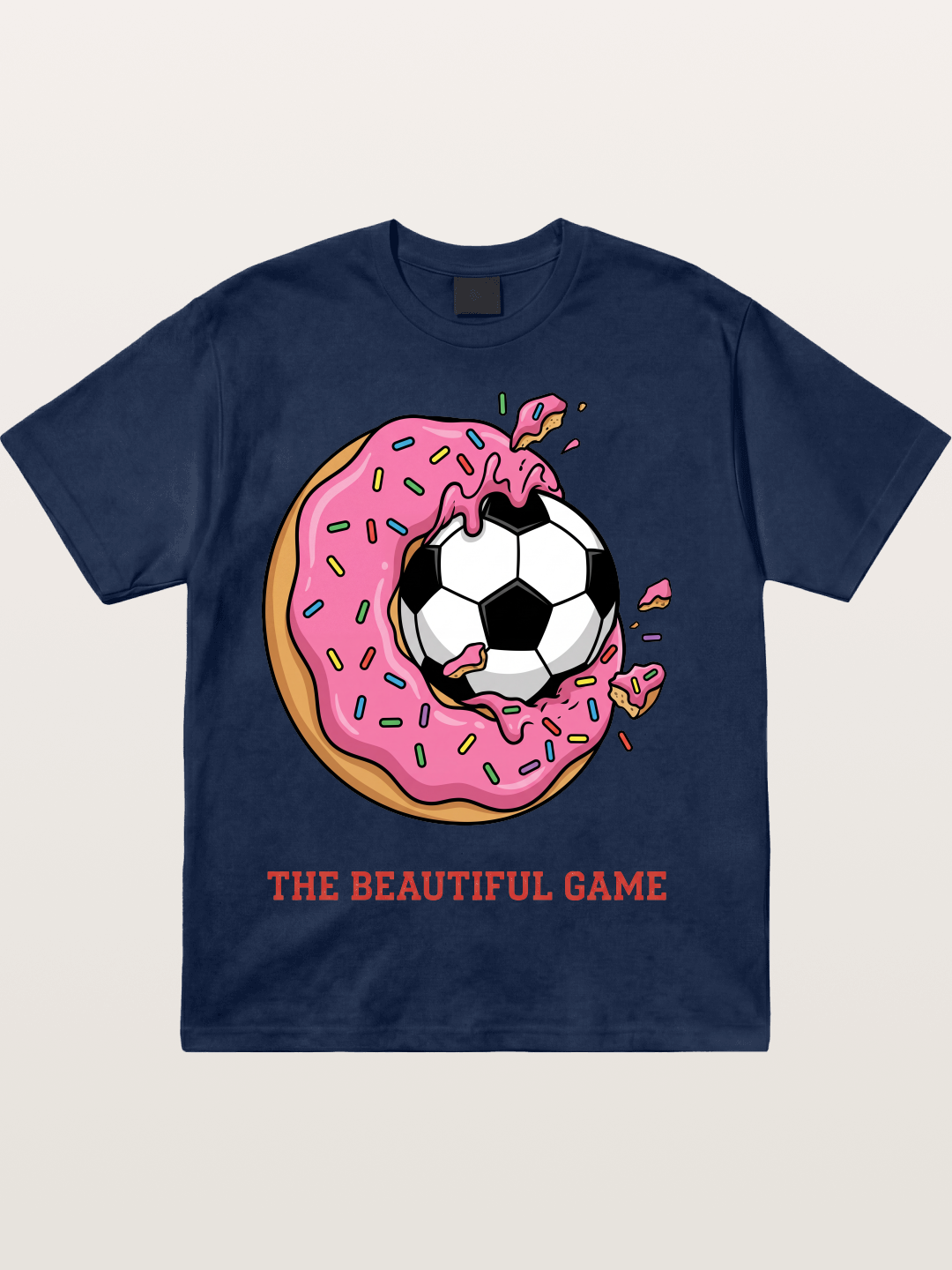 Donut Soccer Sweet Game Art Cotton T-shirt