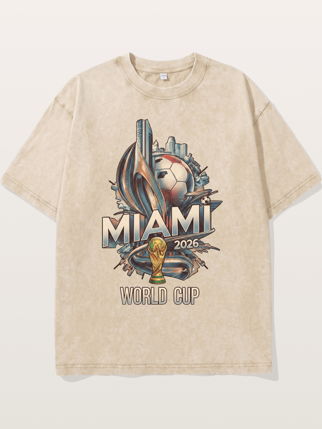 Miami World Cup 2026 Emblem Washed T-shirt