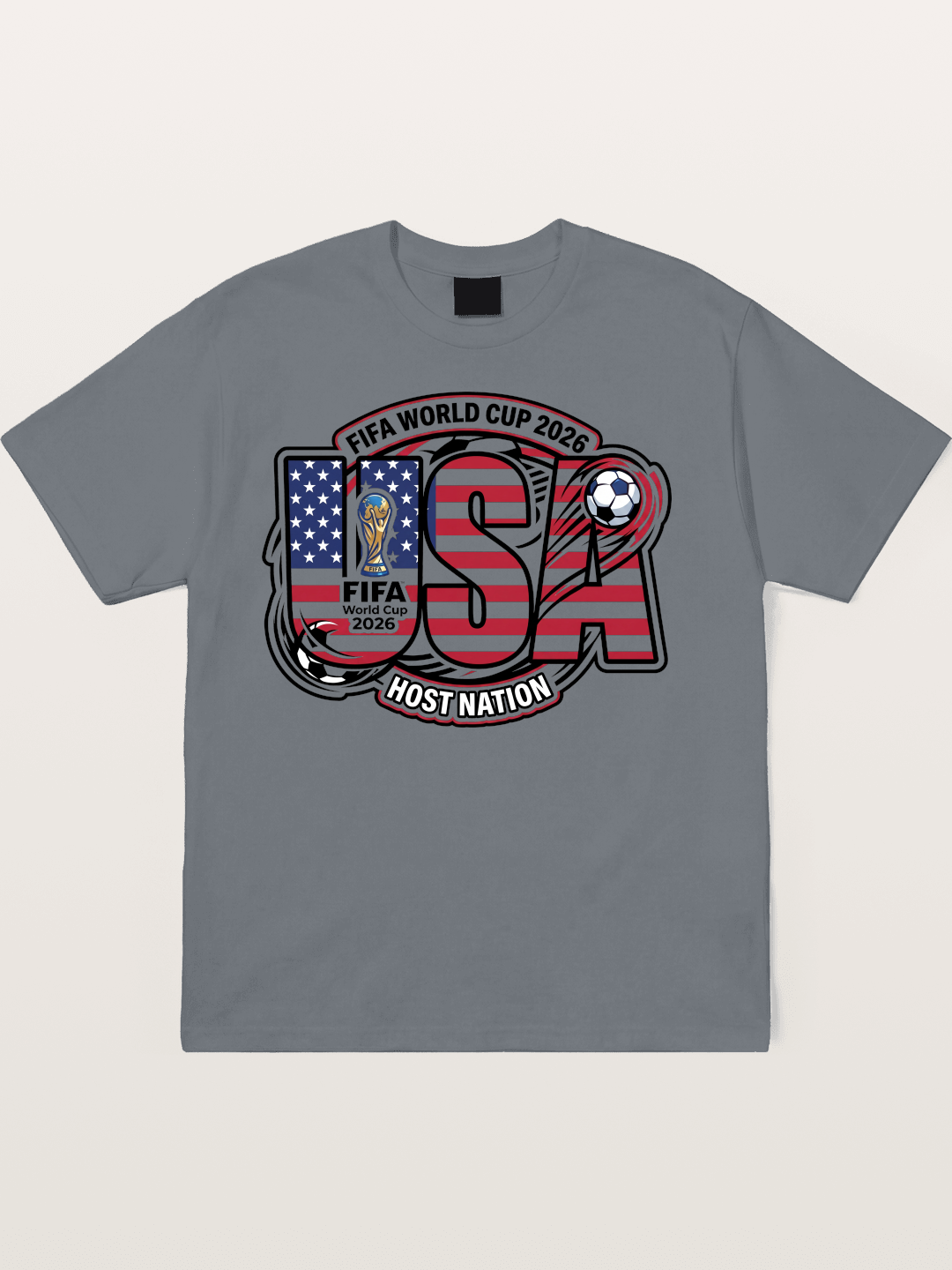 USA 2026 World Cup Typography Cotton T-shirt
