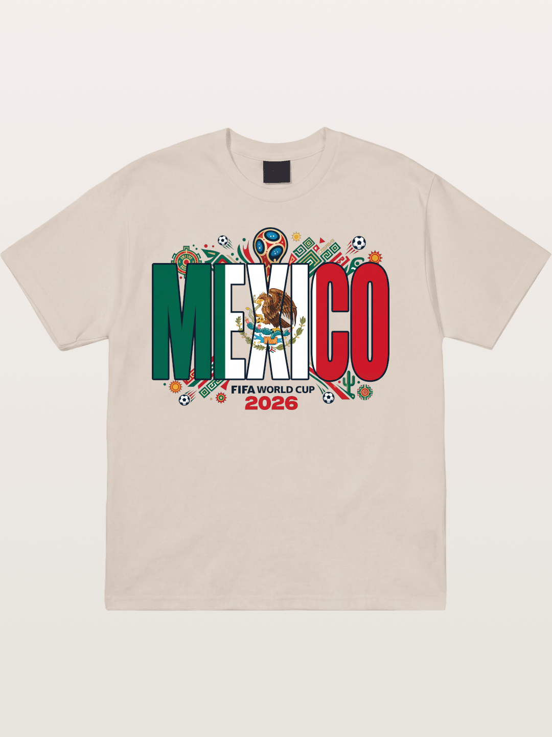 Mexico 2026 World Cup Lettering Cotton T-shirt