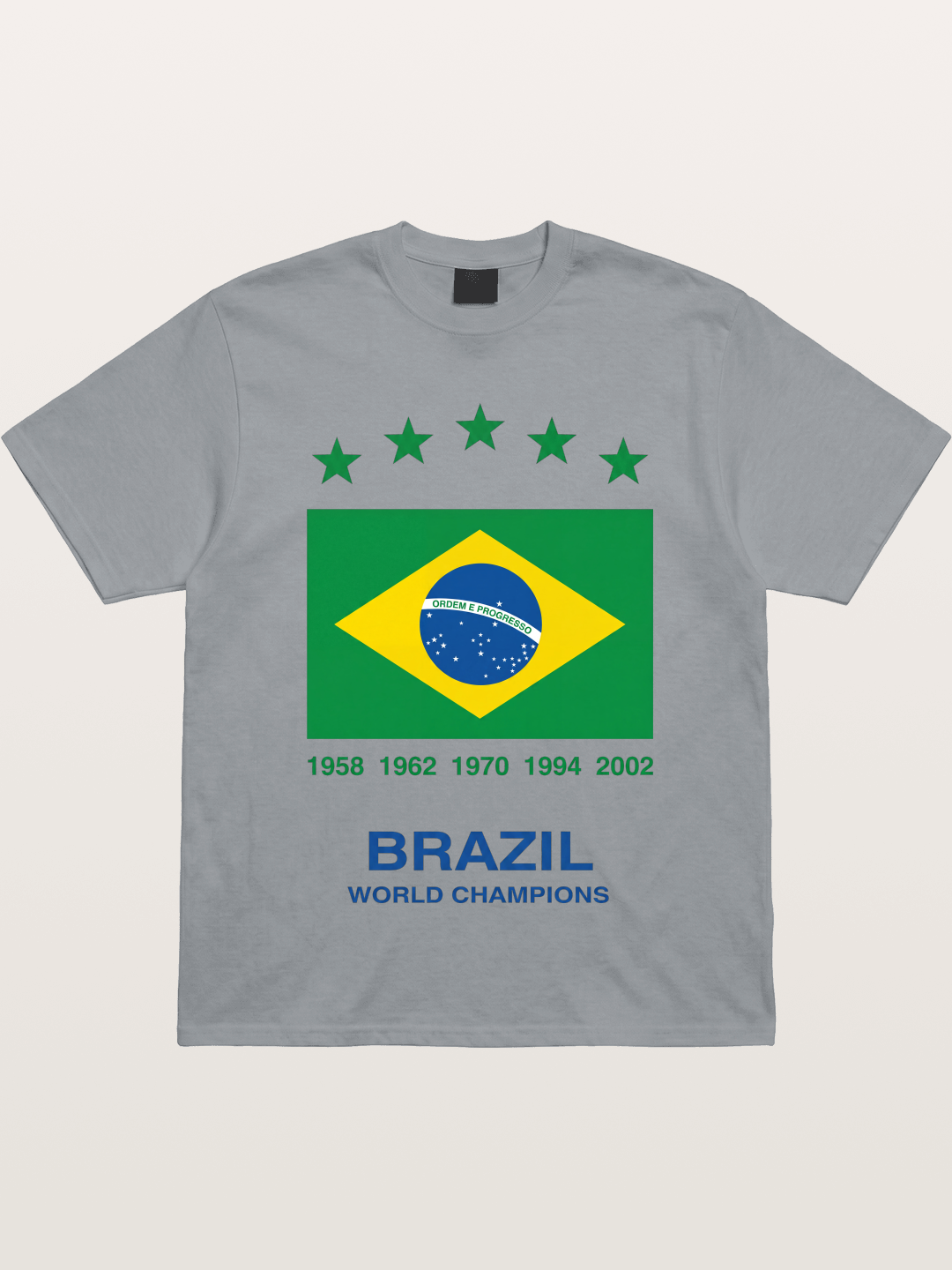 Brazil World Champions Flag Card Gildan T-shirt