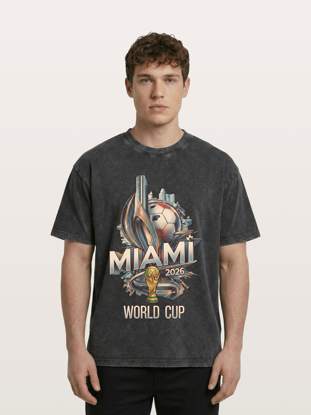 Miami World Cup 2026 Emblem Washed T-shirt